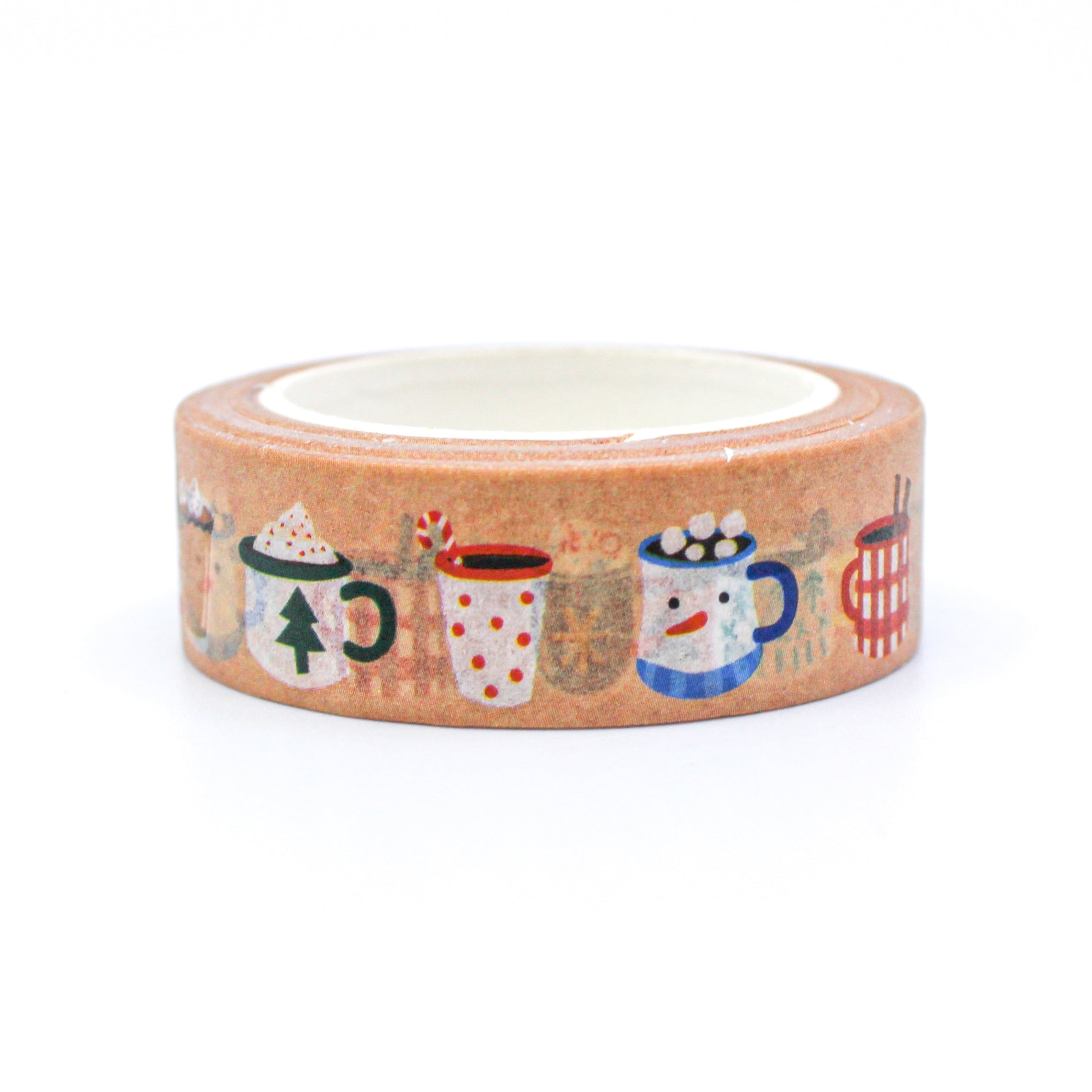 This is a various cozy winter drinks pumpkin spice latte pattern washi tape from BBB Supplies Craft Shop