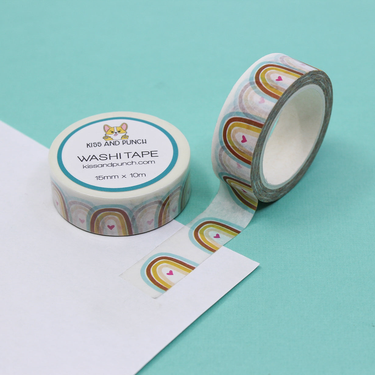 This cheery rainbow washi tape is perfect for so many projects. The bright colors make it modern and will coordinate with any type of color-themed project you might have. This tape is sold at BBB Supplies Craft Shop.