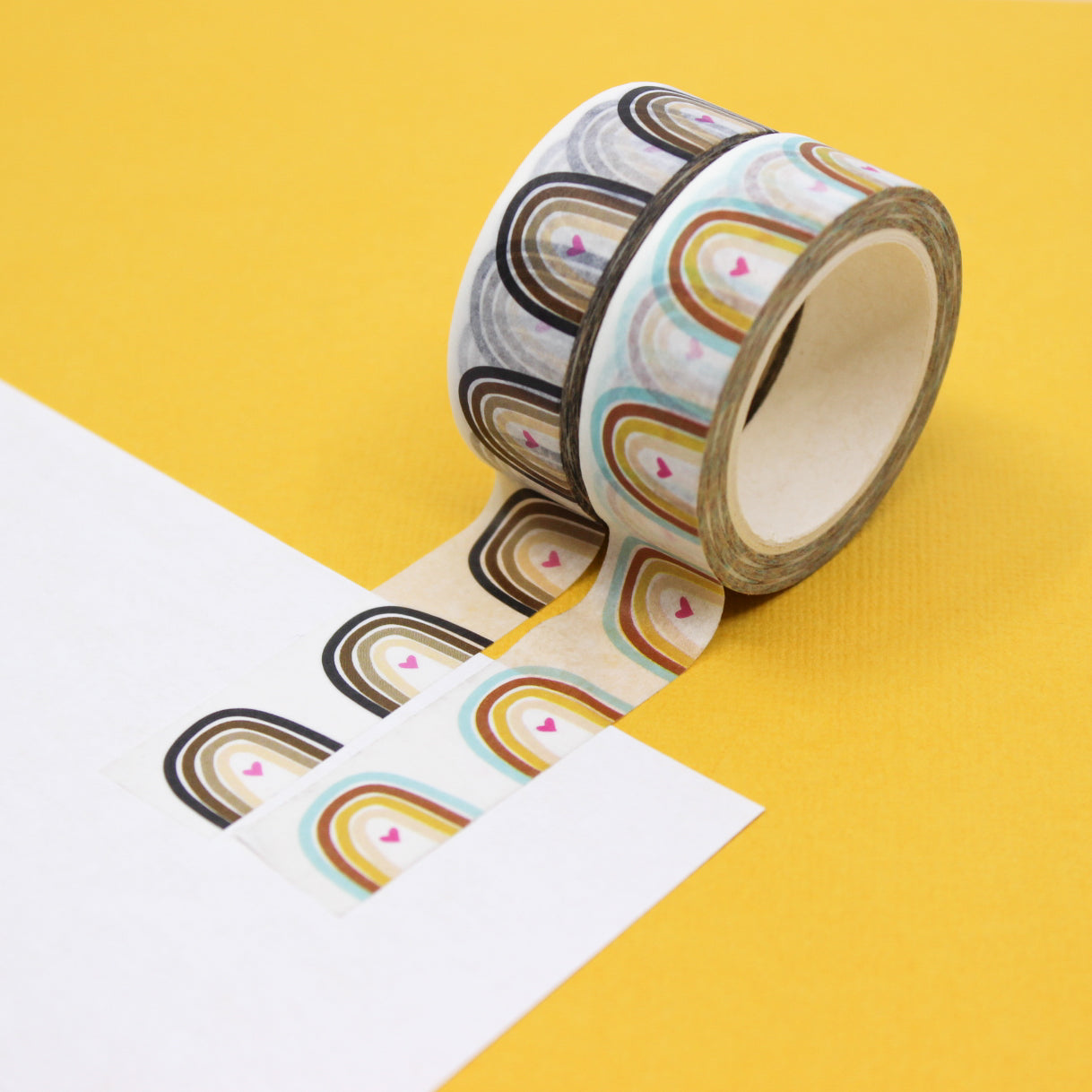 This cheery rainbow washi tape is perfect for so many projects. The bright colors make it modern and will coordinate with any type of color-themed project you might have. This tape is sold at BBB Supplies Craft Shop.