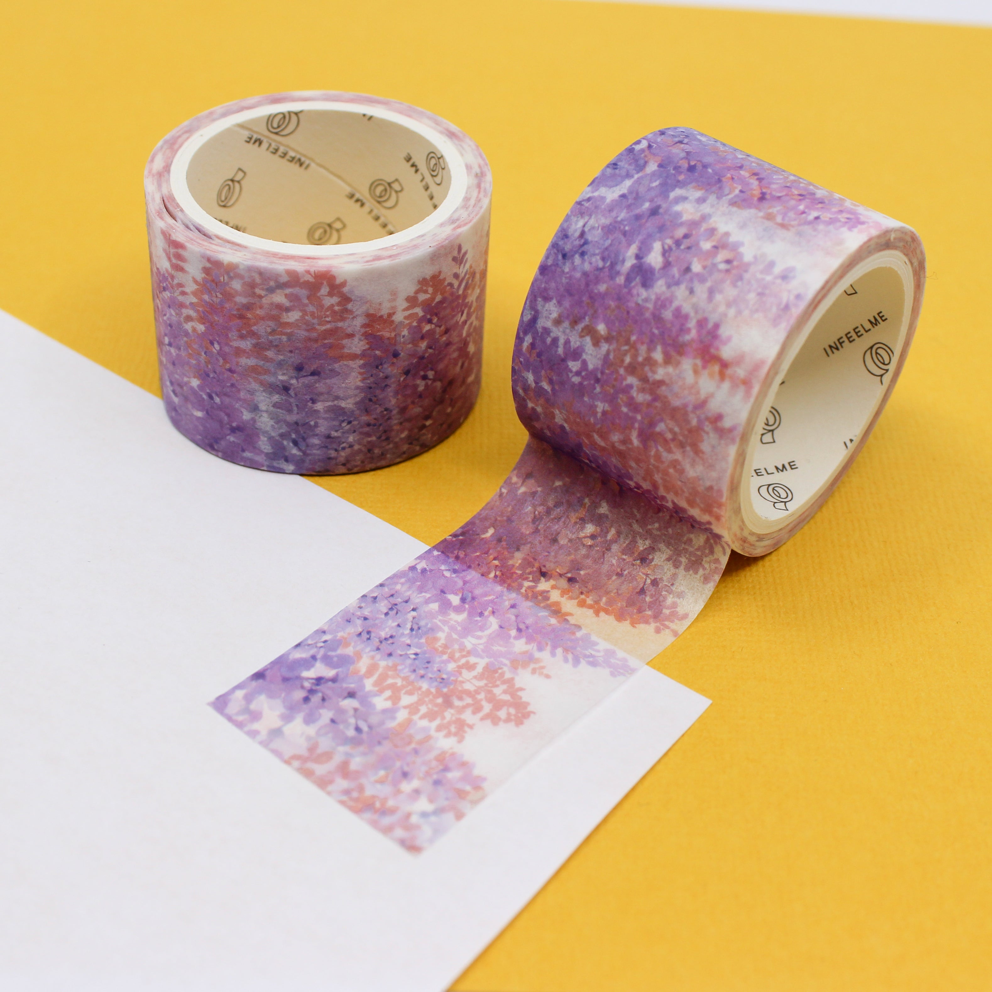 This beautiful lavender Hydrangea washi tape is a beautiful garden floral washi tape. The wide washi makes it especially great for unique spreads and tasks. Spring is in the air with the beautiful purple Hydrangea flower tape. This tape is sold at BBB Supplies Craft Shop.