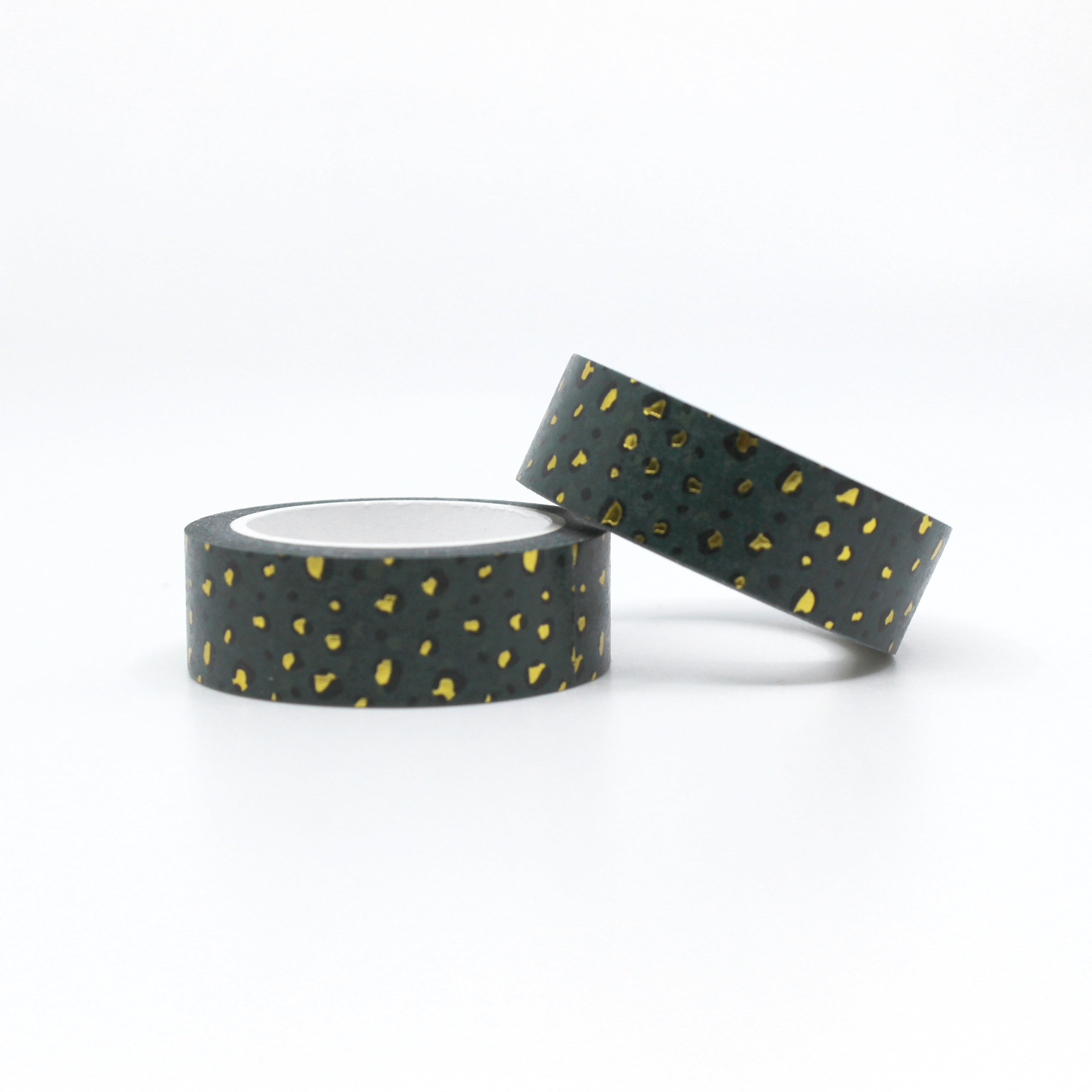 This is a green gold leopard animal prints washi tapes from BBB Supplies Craft Shop