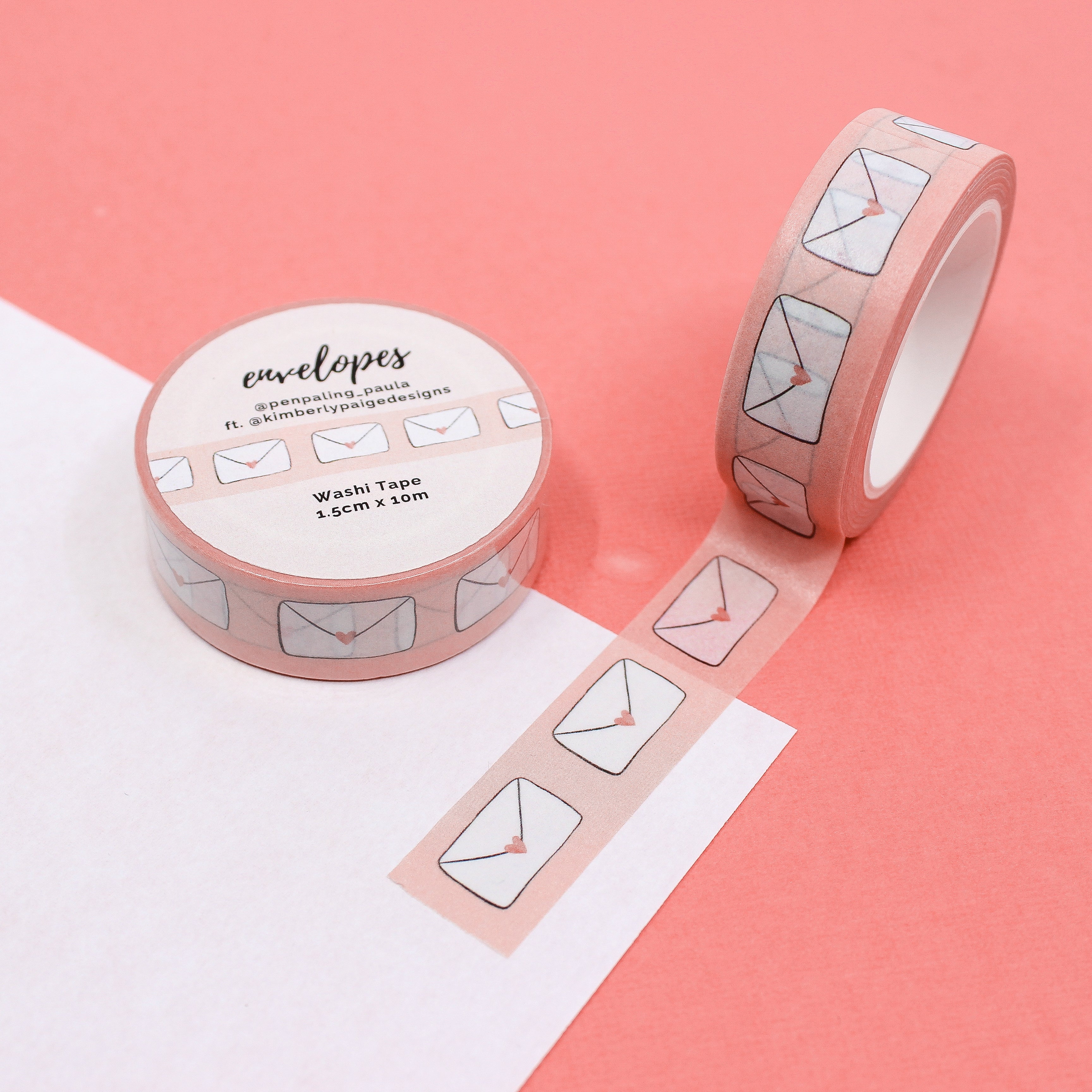 This is a white letter mail themed washi tape from BBB Supplies Craft Shop