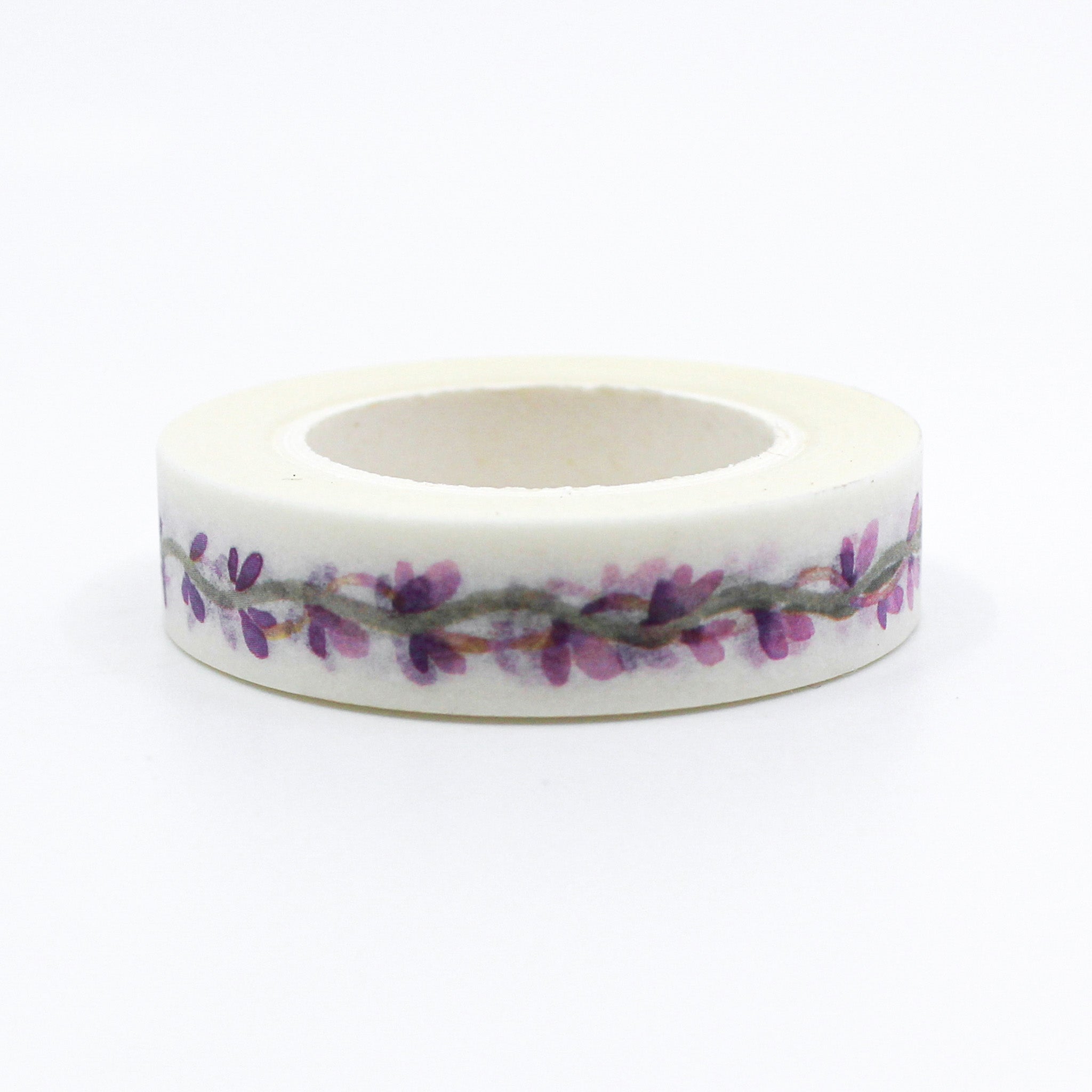 This decorative pretty purple floral thin tape is perfect for your journaling and planner needs. This pretty flower tape is from BBB Supplies Craft Shop.