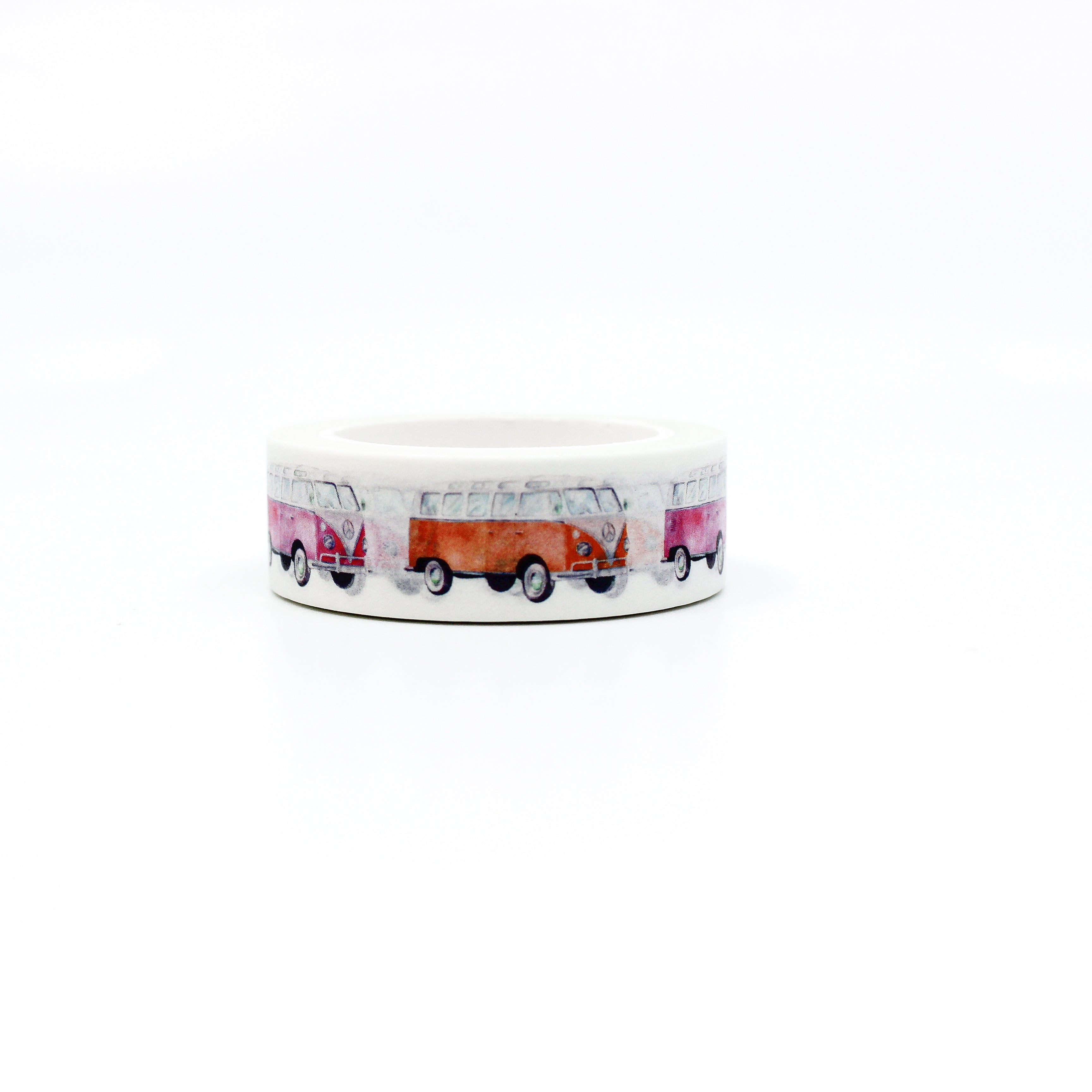 This shows a set of camper van road trip themed view of washi tape from BBB Supplies Craft Shop