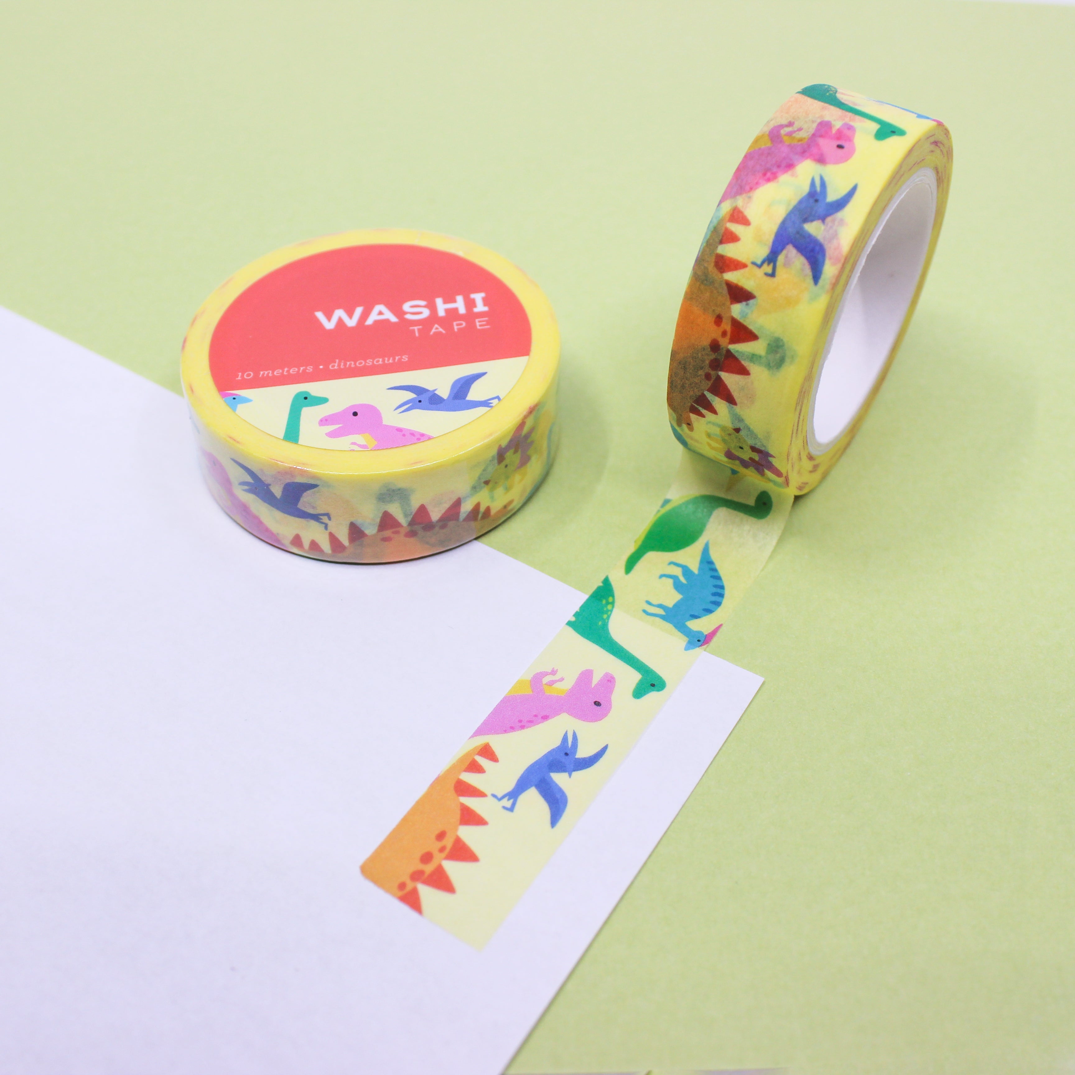 This is a pastel color of dinosaurs themed washi tape from BBB Supplies Craft Shop