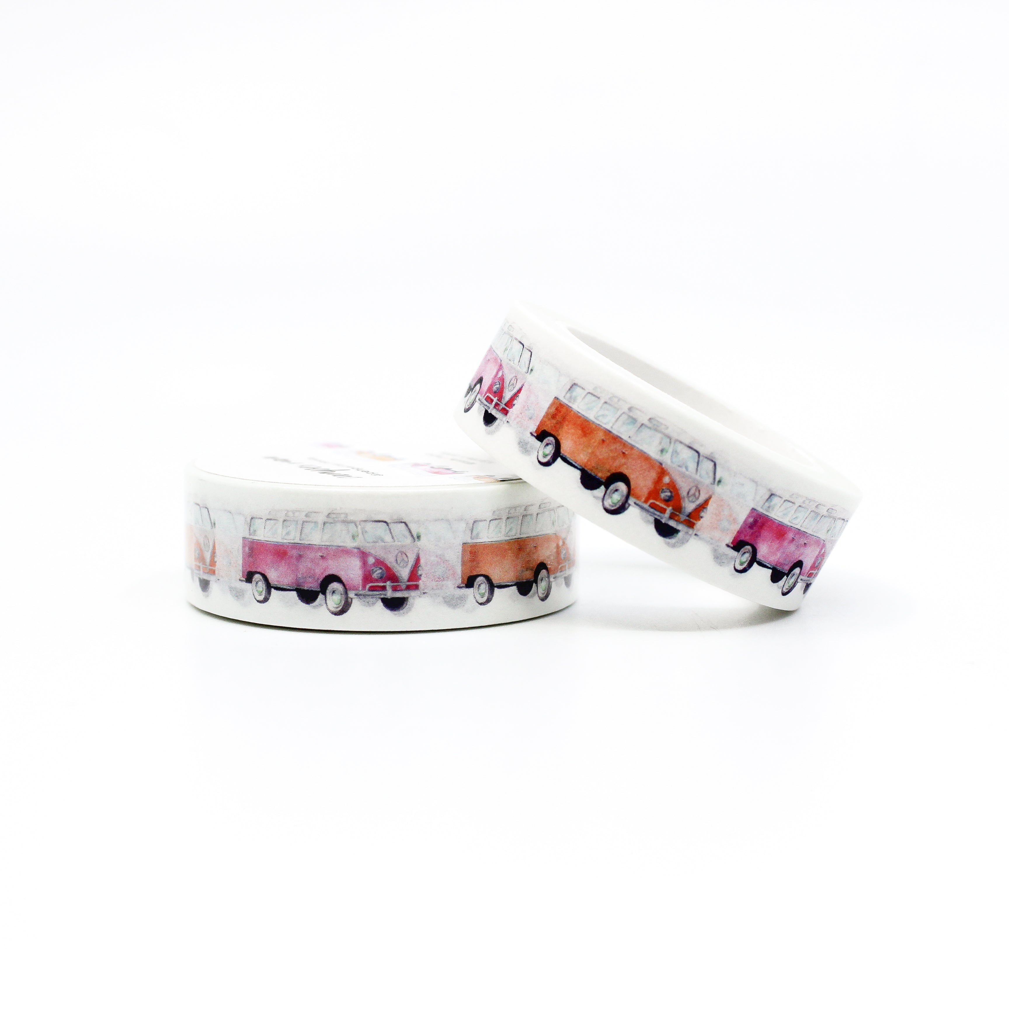 This is a colored van themed view for travel journal of washi tapes from BBB Supplies Craft Shop