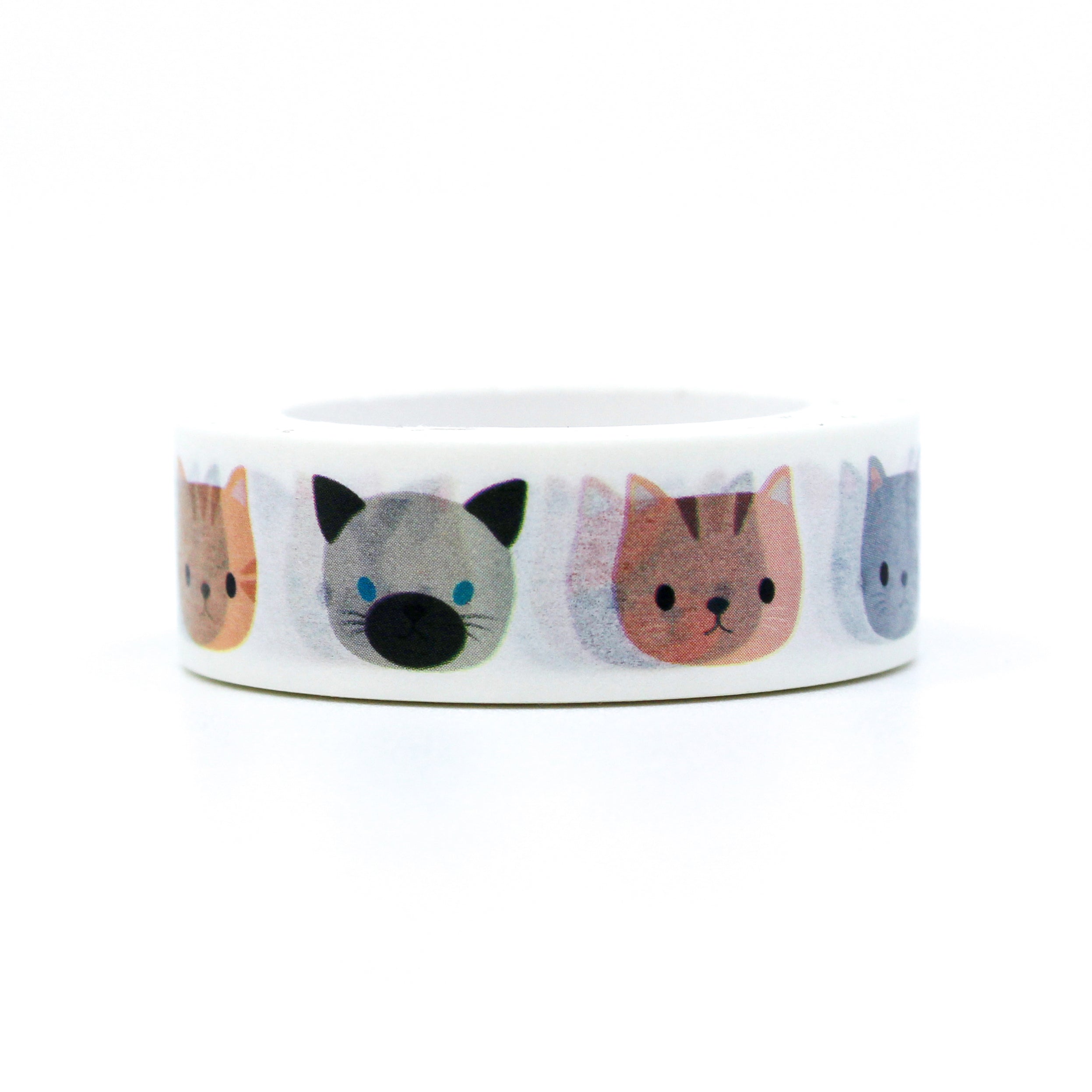 This is cute kitten faces washi tape from BBB Supplies Craft Shop