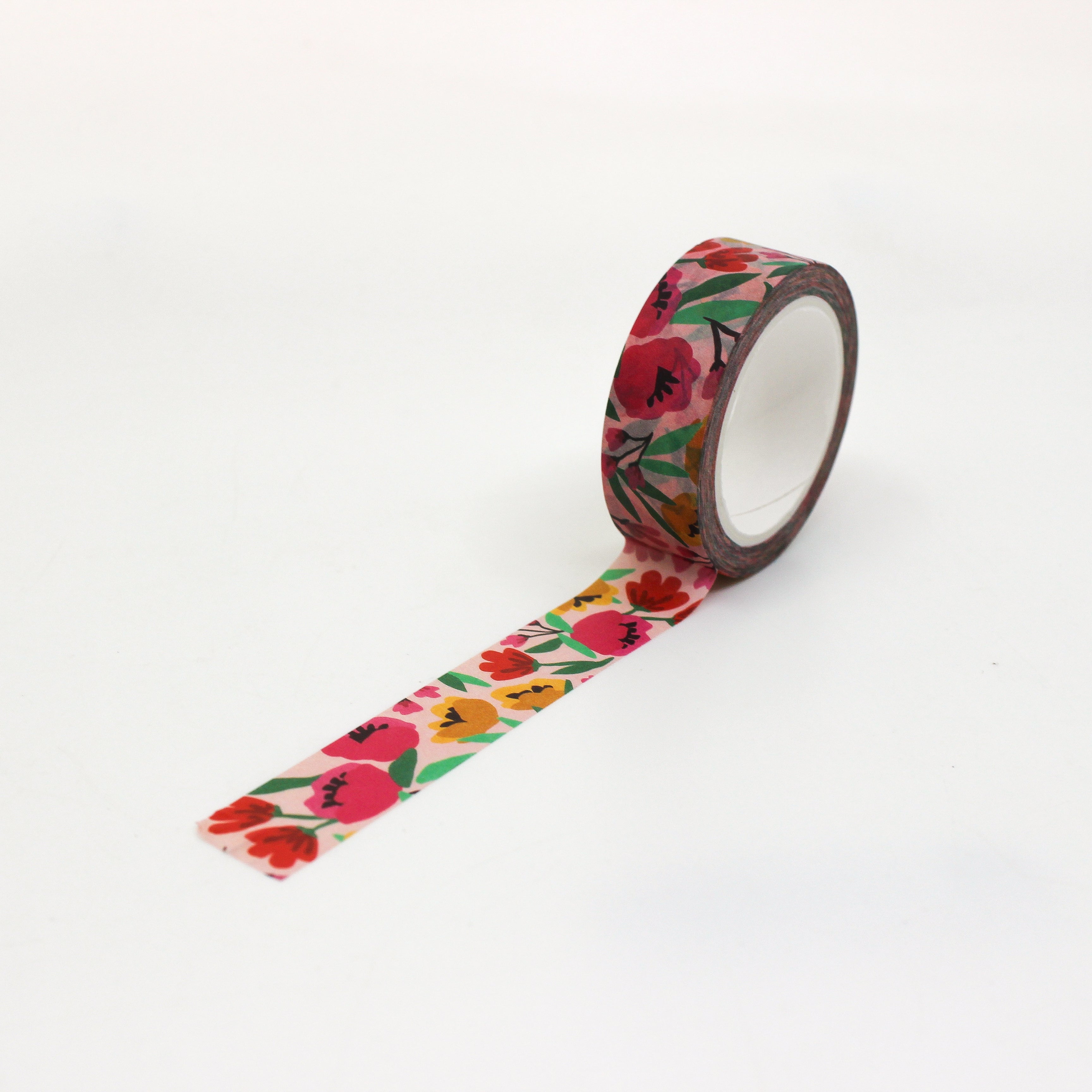 Elegant Pink and Yellow Floral Collection Washi tapes from Zynshe that is perfect for gift wrap, craft projects or journaling sold at BBB Supplies Craft Shop.