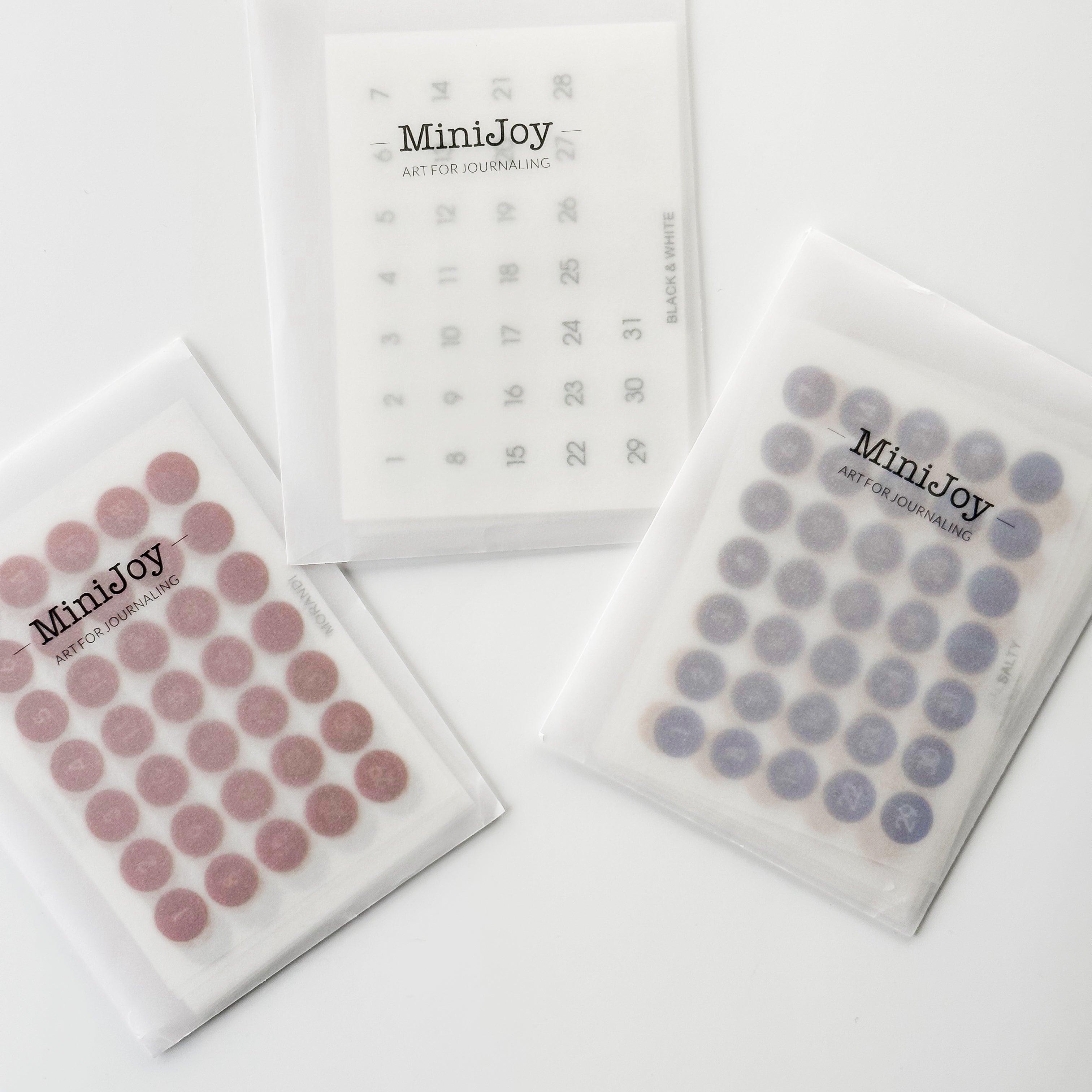 These are dated stickers that will help you do your monthly BUJO spread with the days 1 through 31. These are sold at BBB Supplies Craft Shop.