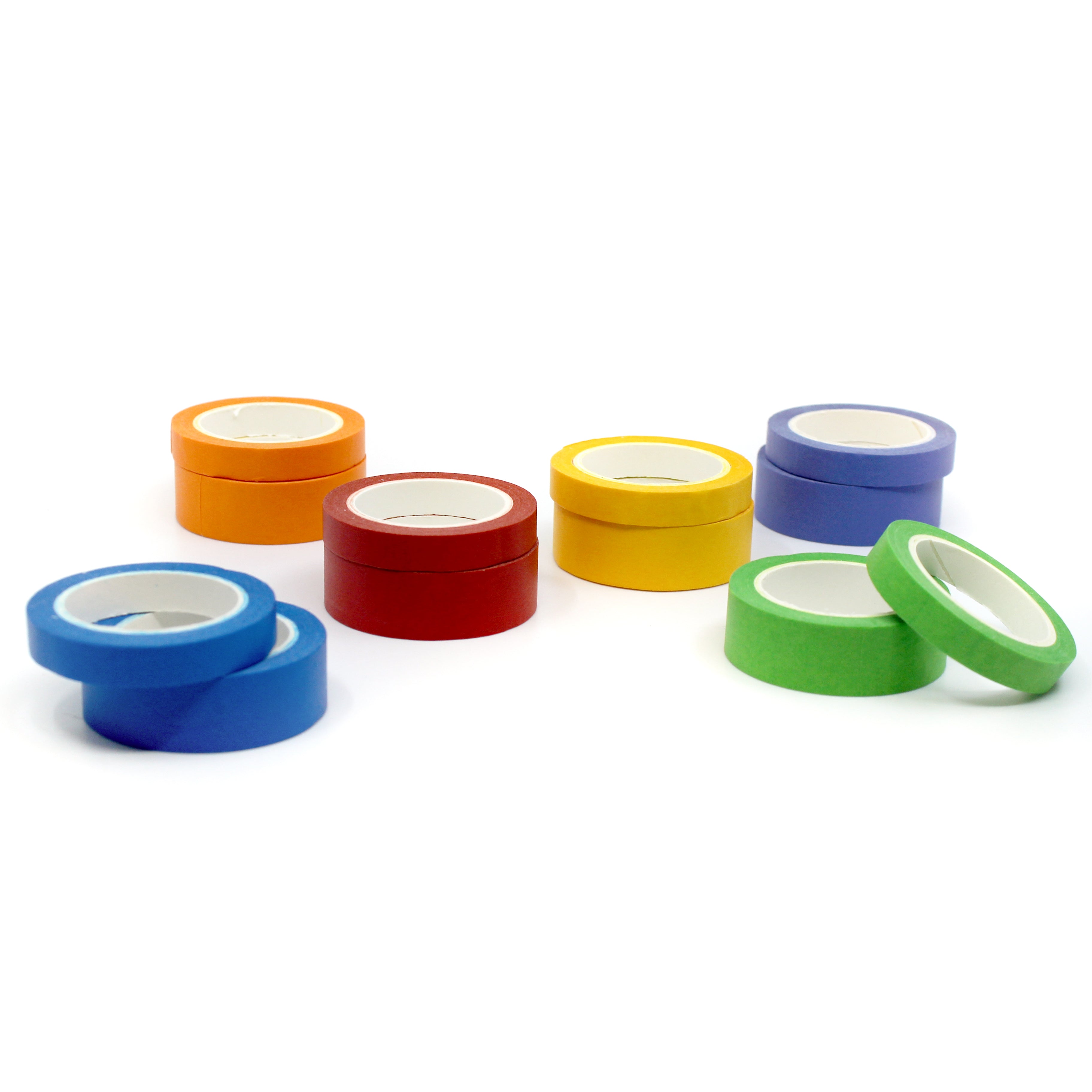 This primary green solid washi tape is vibrant and fun. This washi tape is part of our solid neon thick-thin matching duo washi collection. Find the perfect color for any project in BBB Supplies' thick-thin solids collection, from neon to neutral to pastel and more. This tape is sold at BBB Supplies Craft Shop.