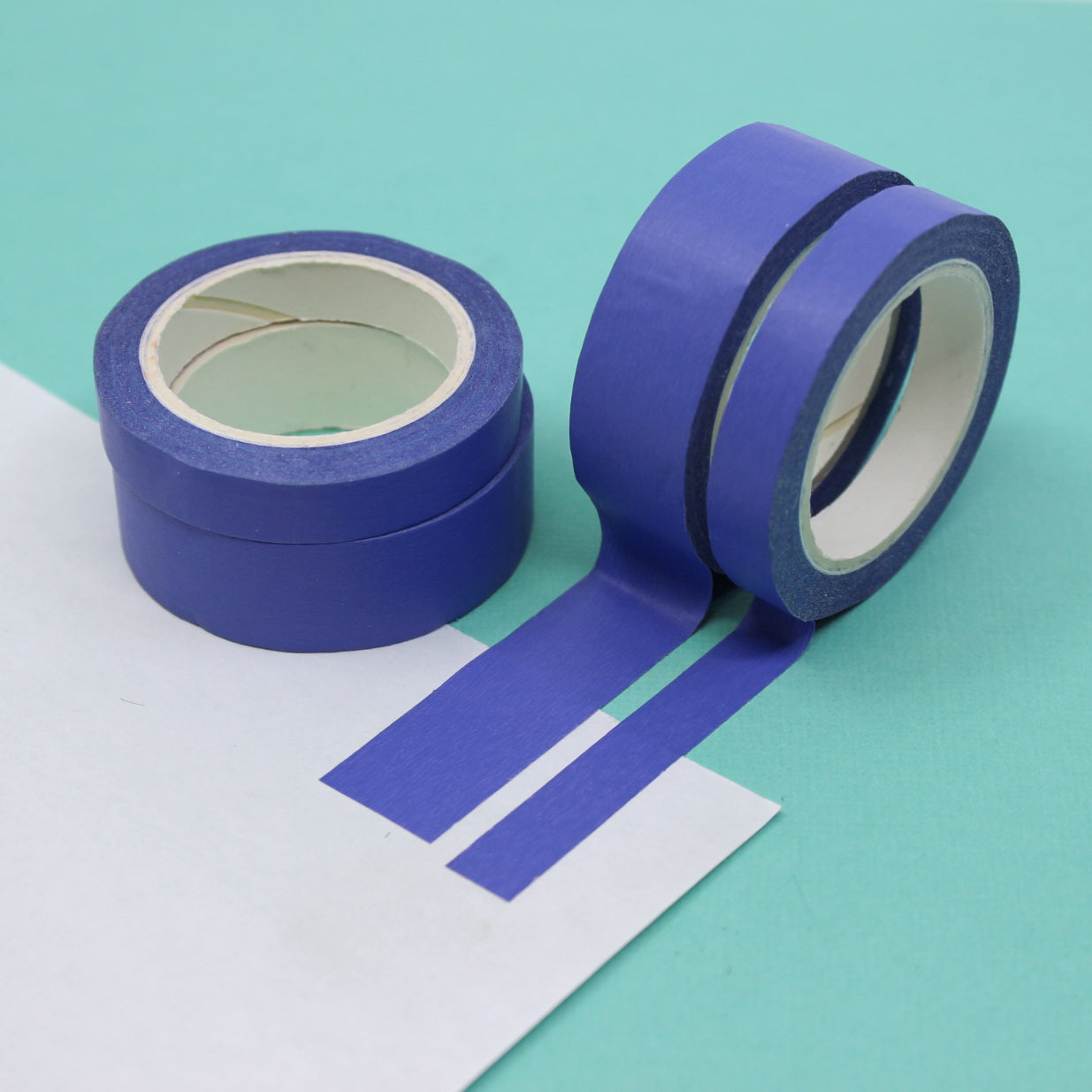 This primary purple solid washi tape is vibrant and fun. This washi tape is part of our solid neon thick-thin matching duo washi collection. Find the perfect color for any project in BBB Supplies' thick-thin solids collection, from neon to neutral to pastel and more. This tape is sold at BBB Supplies Craft Shop.
