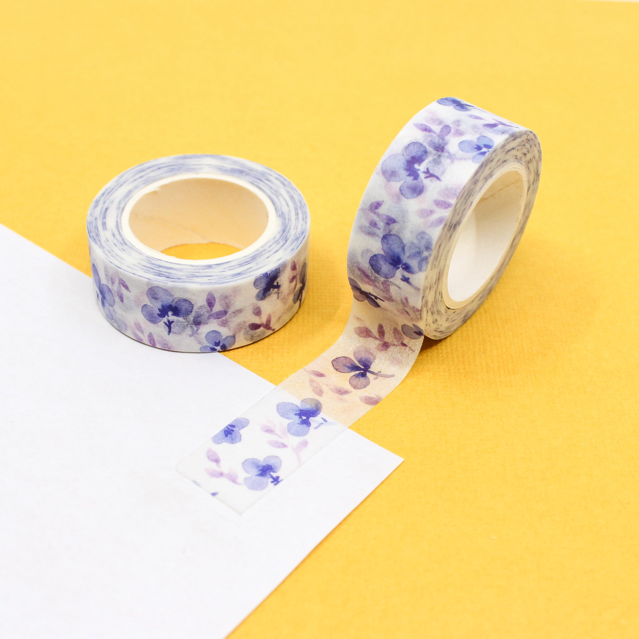 This a purple iris flowers pattern washi tape from BBB Supplies Craft Shop