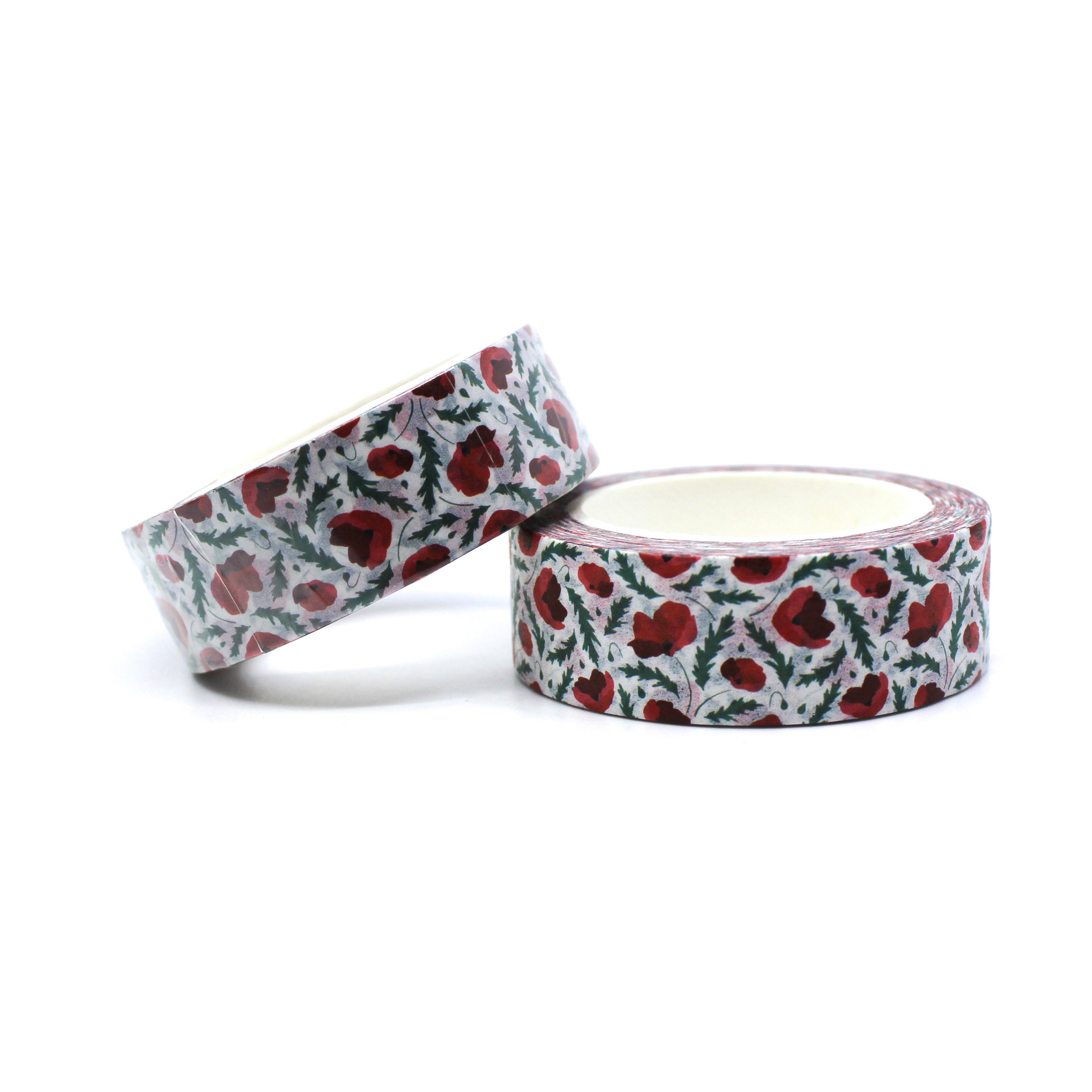 Beautiful Red Amaryllis Holiday Flower Washi Tape from BBB Supplies Craft Shop
