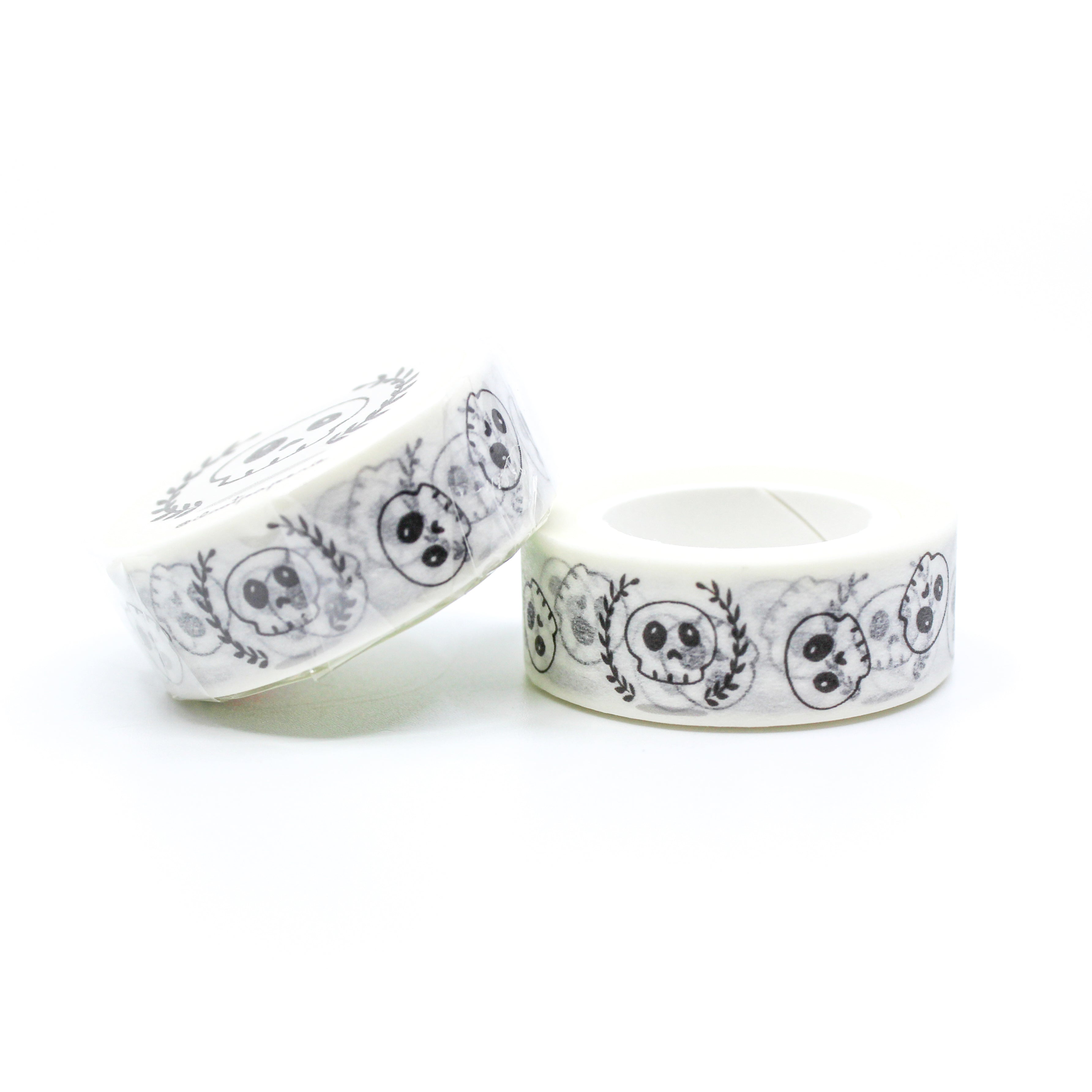 This is a roll of human skull washi tape from BBB Supplies Craft Shop
