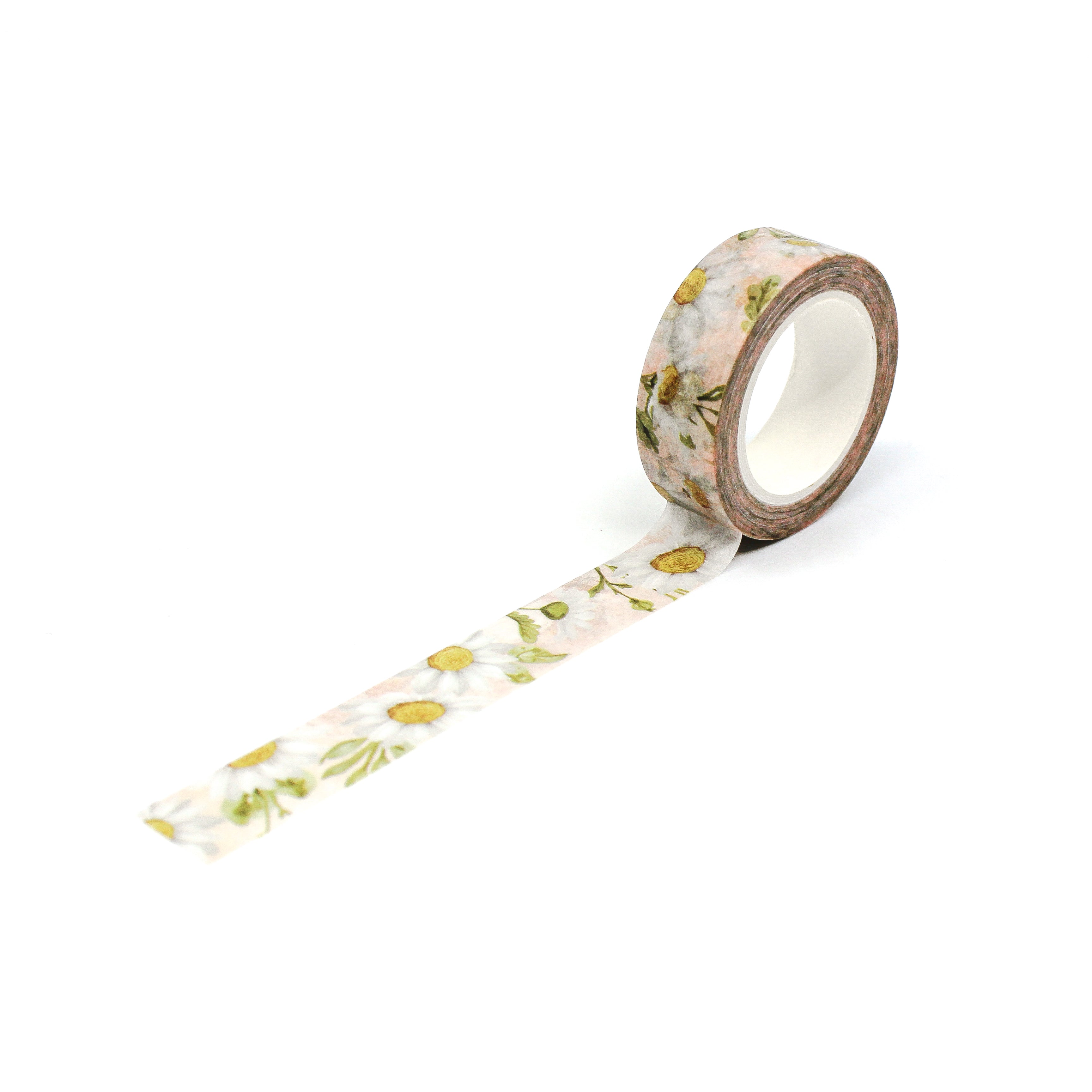 This is a pink daisy Floral themed washi tape from BBB Supplies Craft Shop