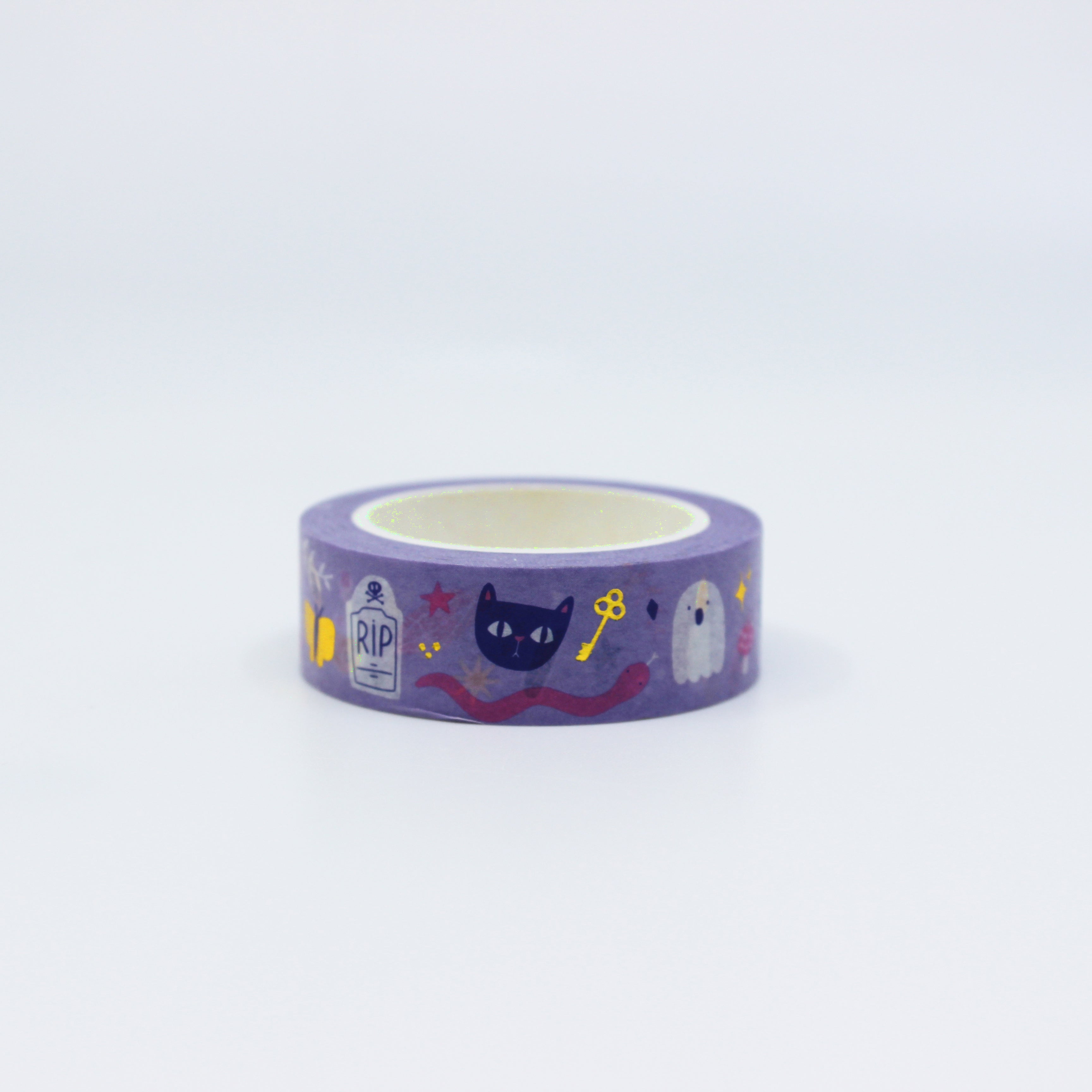 This is tiny purple spiritual symbols washi tape from BBB Supplies Craft Shop