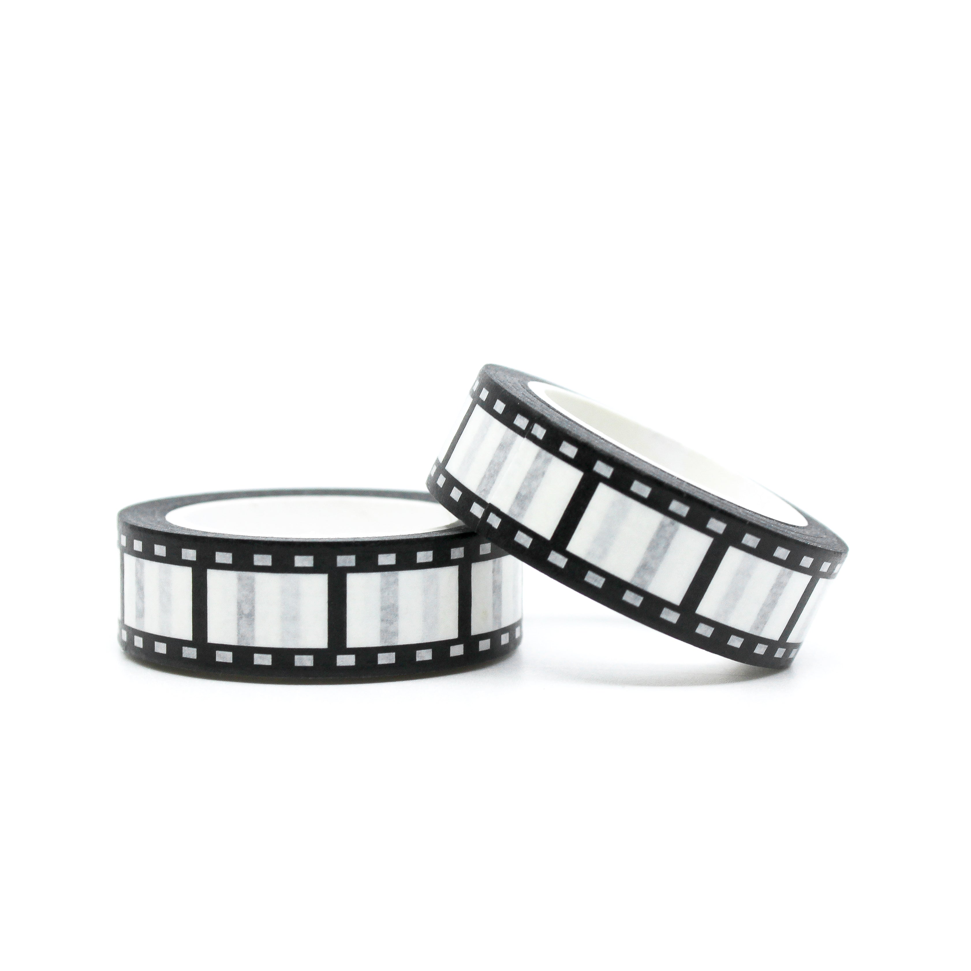 This black and white film strip washi tape is perfect for your bullet journal, planner or craft project. This tape is sold at BBB Supplies Craft Shop.