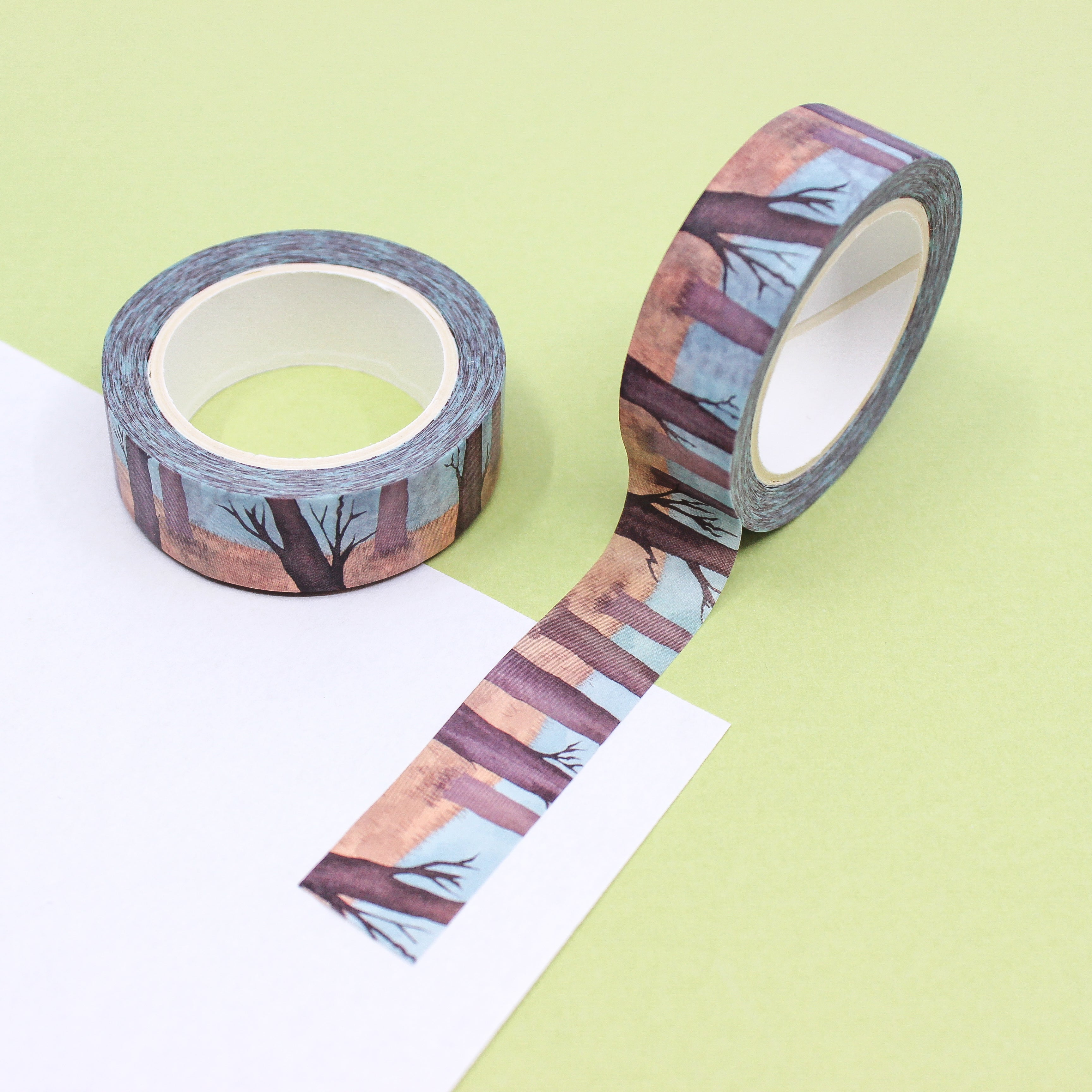 This is a brown tree trunk themed washi tape from BBB Supplies Craft Shop