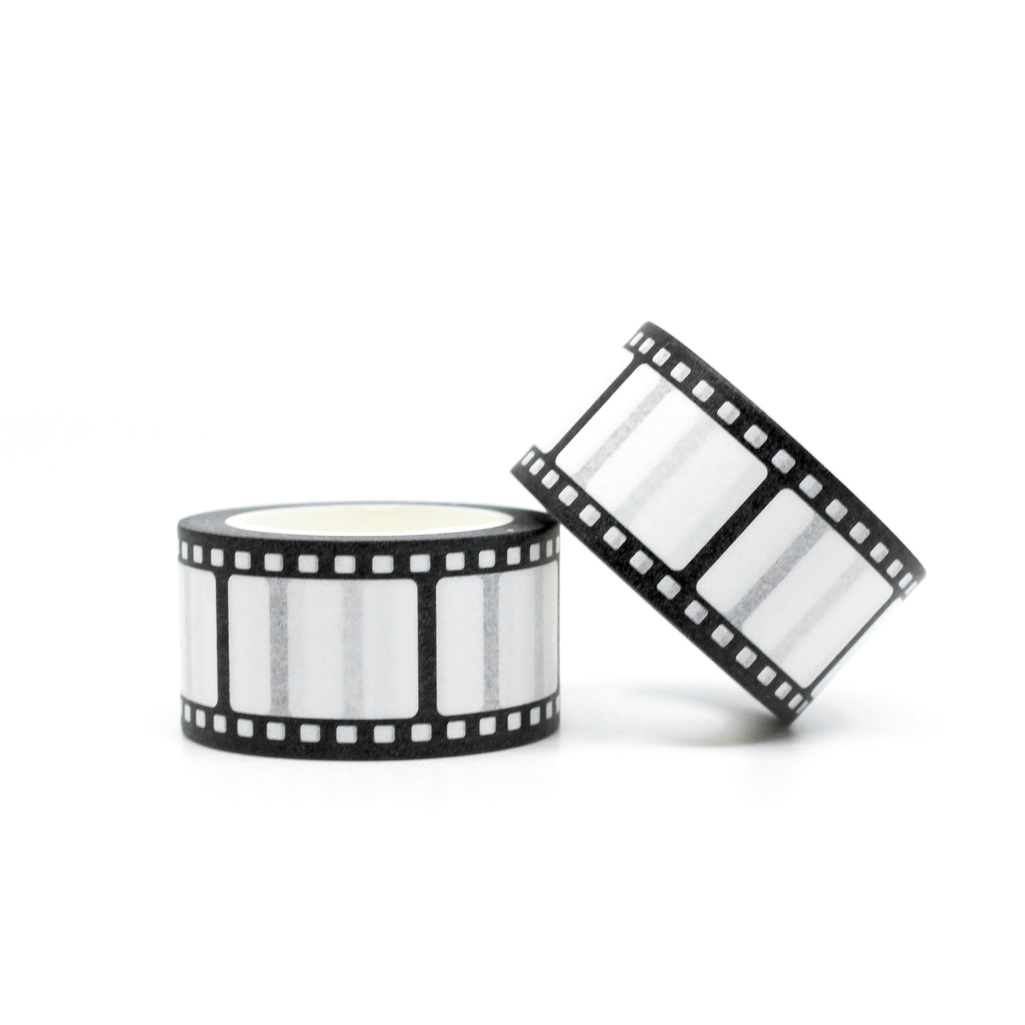 This wide film strip washi tape is perfect for your project. The black and white classic film strip look adds a bigger size to make your craft project easier. This size tape is exclusively sold at BBB Supplies Craft Shop.