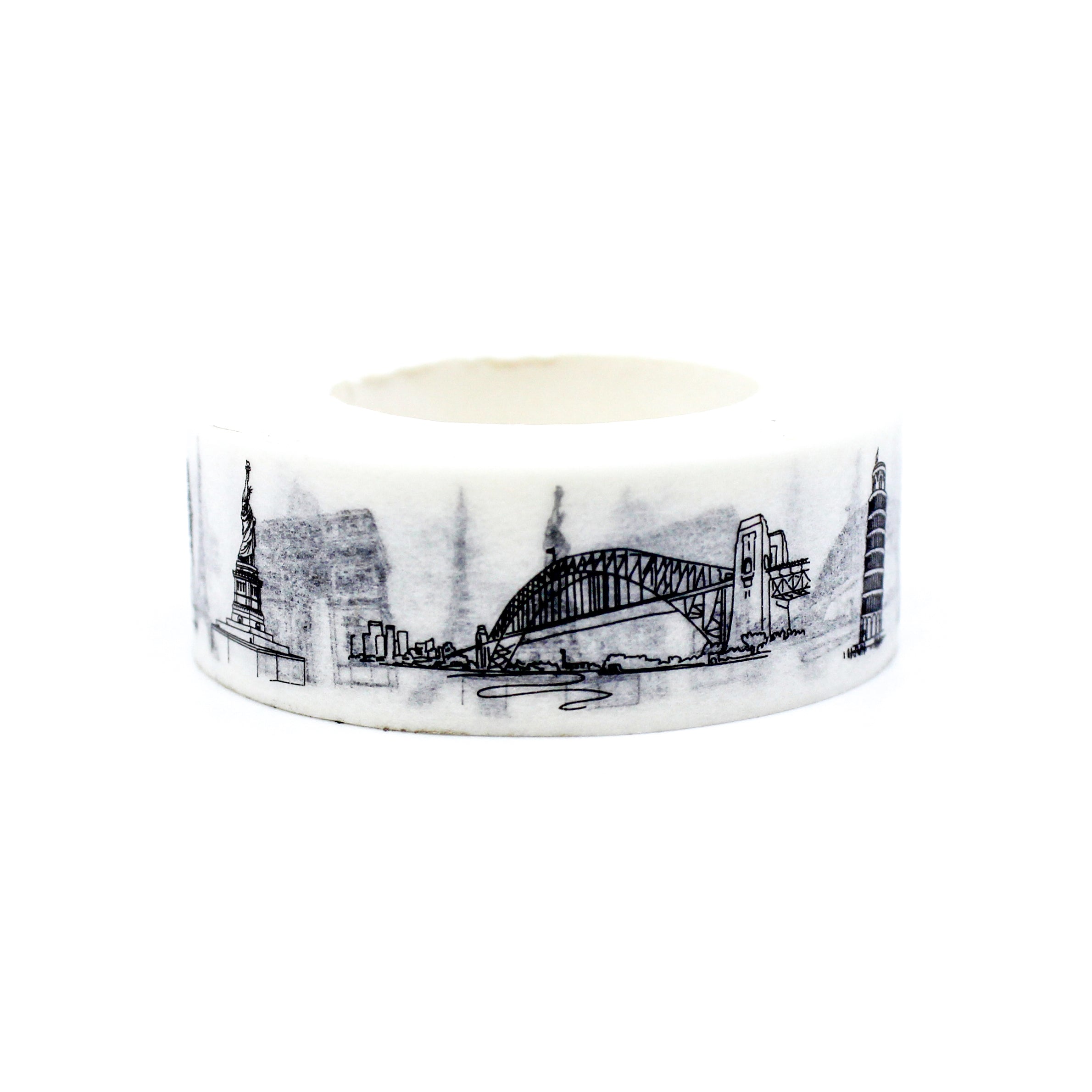 This a collection of places to view of travel destinations and wonders of the world washi tape from BBB Supplies Craft Shop
