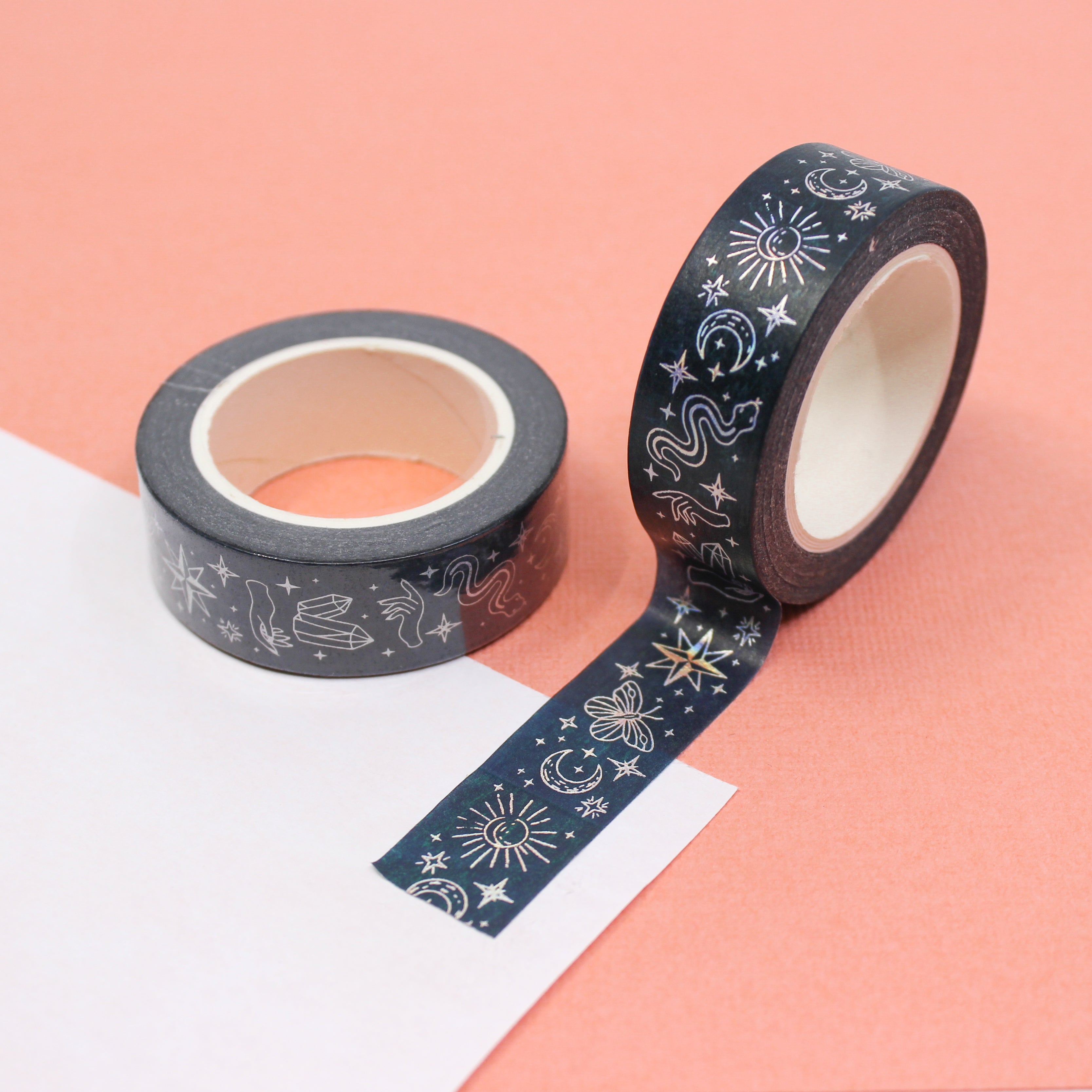 This is a collection of spiritual symbols view themed washi tape from BBB Supplies Craft Shop