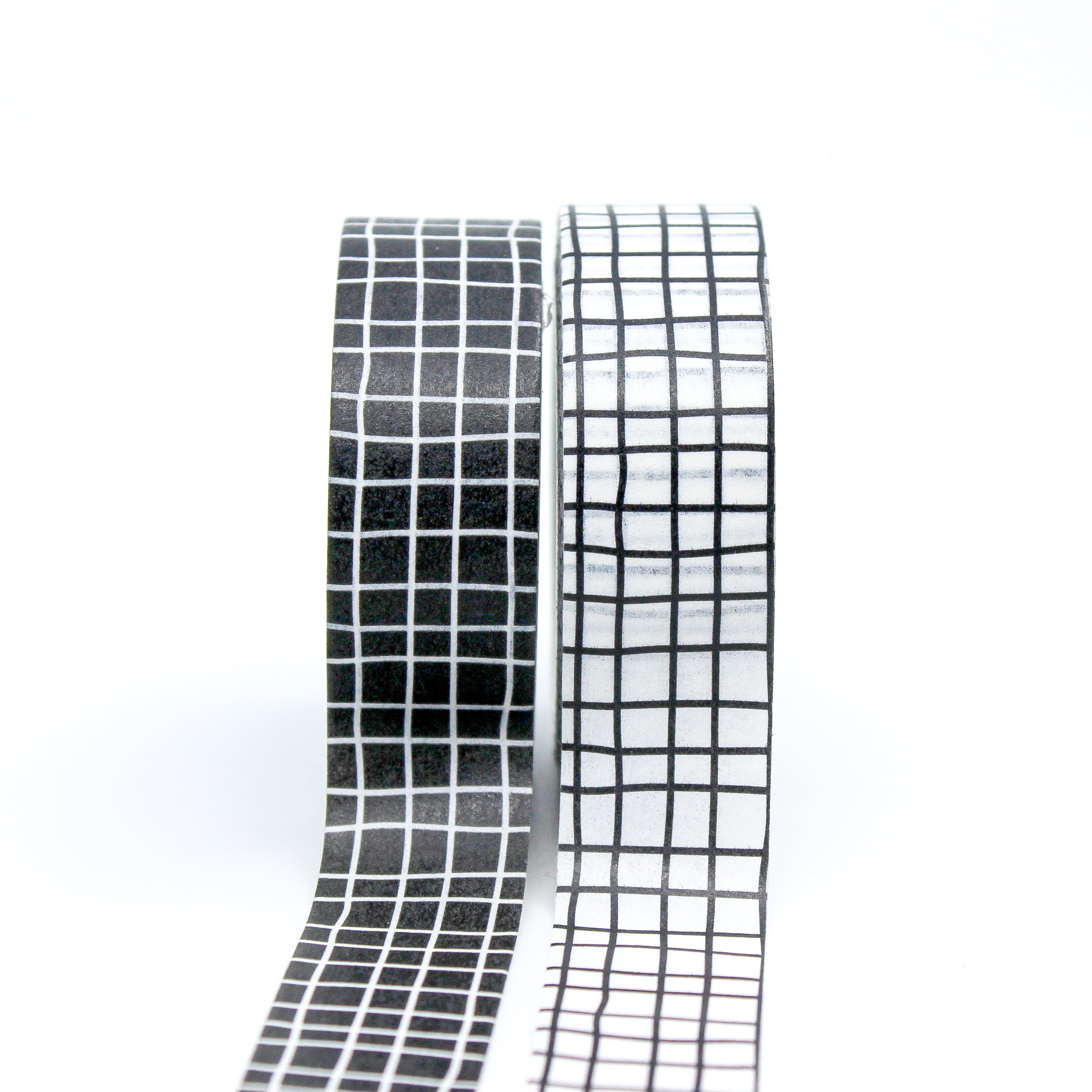 Black Modern Grid Plaid Washi