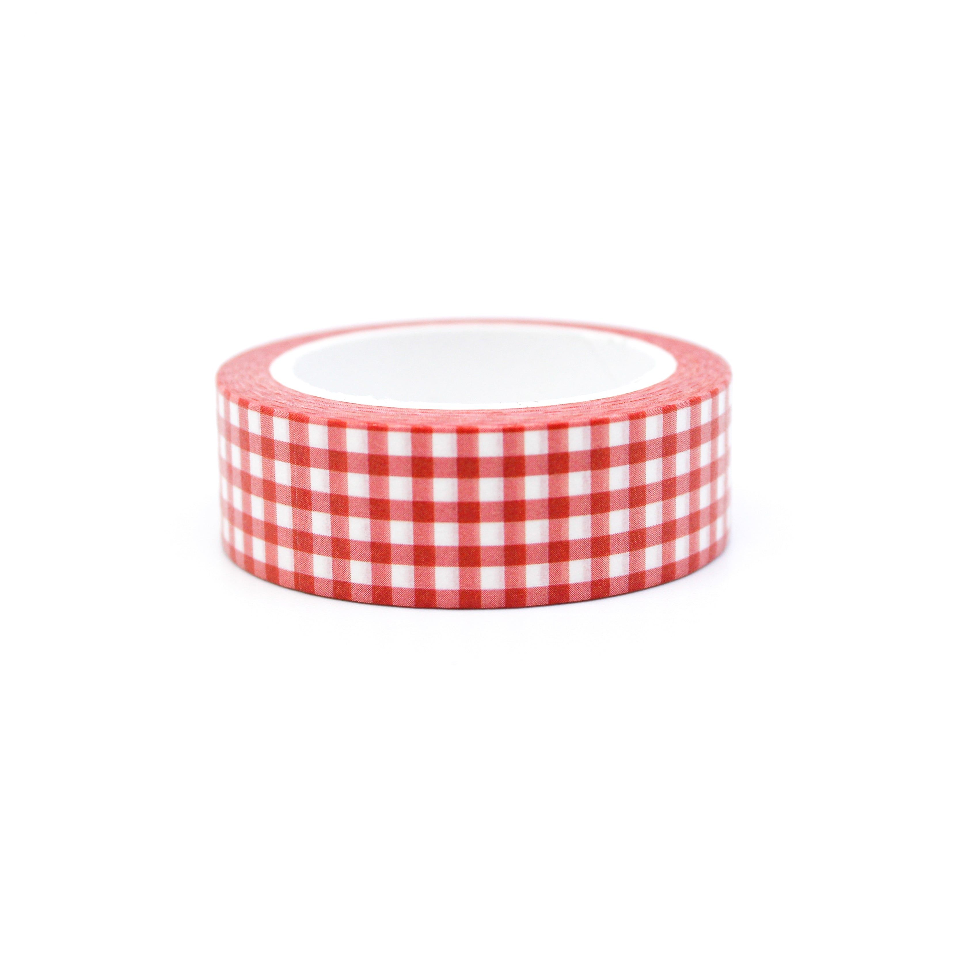 This is pretty red and white plaid washi tape from BBB Supplies Craft Shop