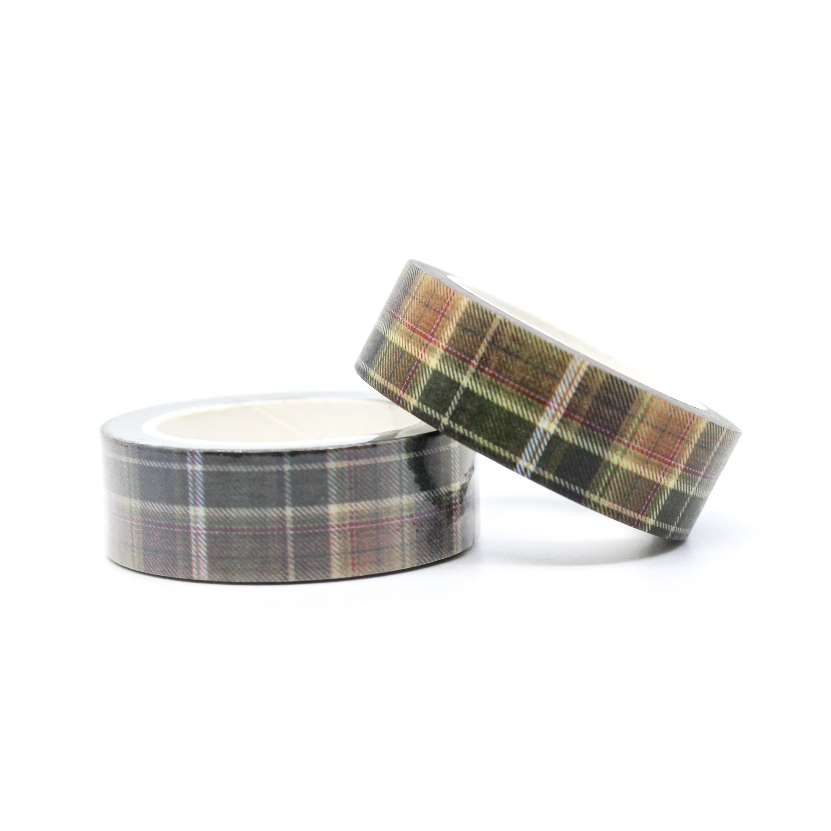 This is a roll of yellow plaid washi tapes from BBB Supplies Craft Shop