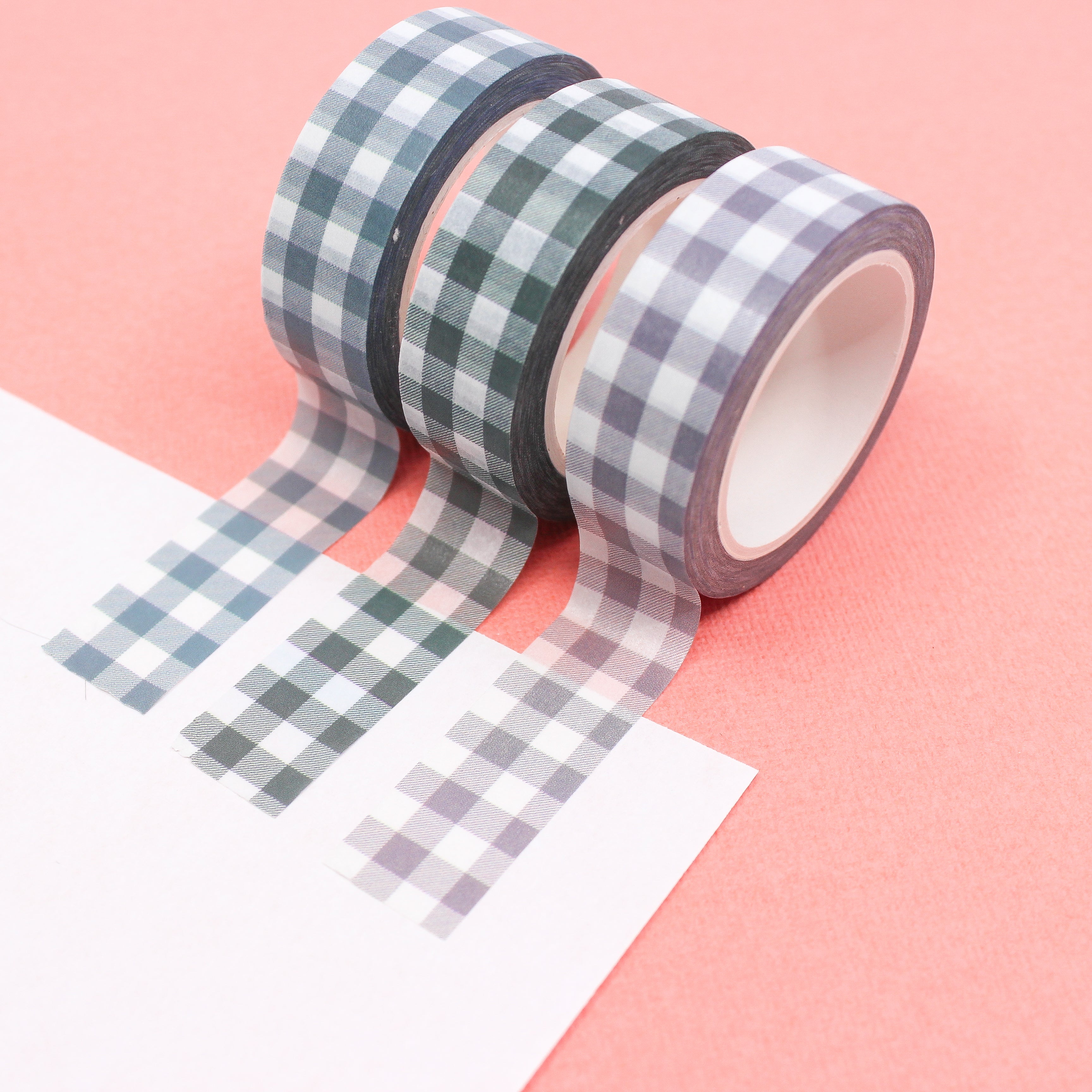 Soft Blue Plaid Washi