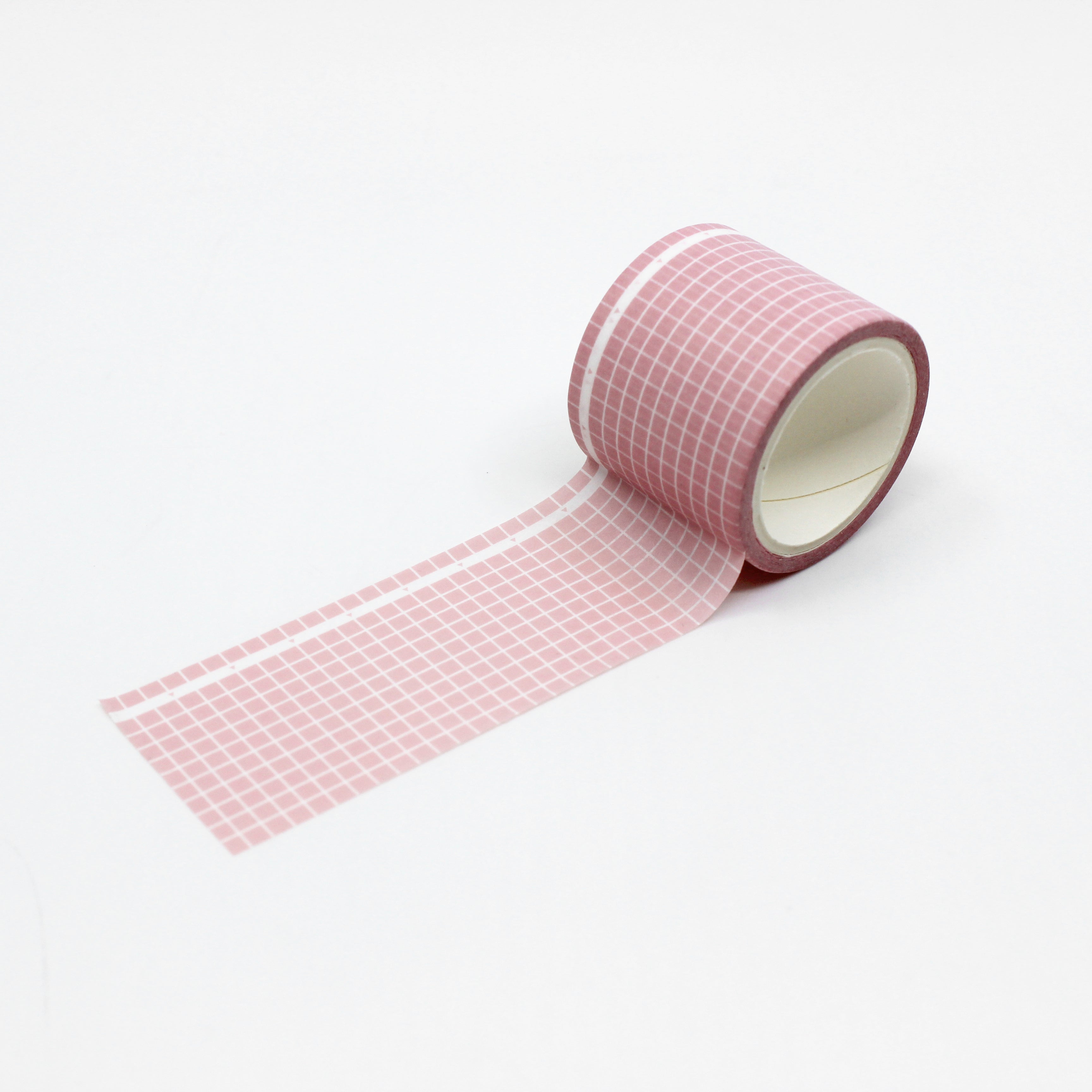 This is a full pattern repeat view of pink wide grid washi tape BBB Supplies Craft Shop