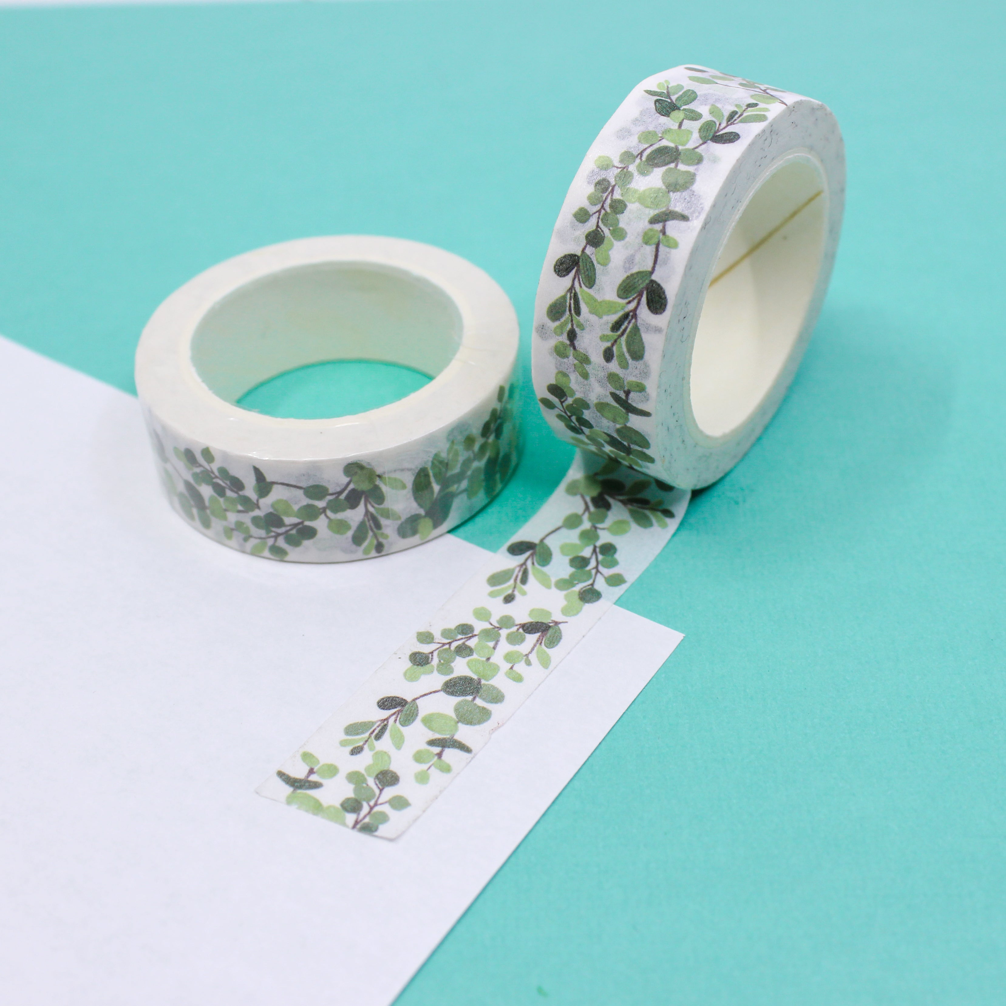 This a greenery eucalyptus vines collections pattern washi tape from BBB Supplies Craft Shop