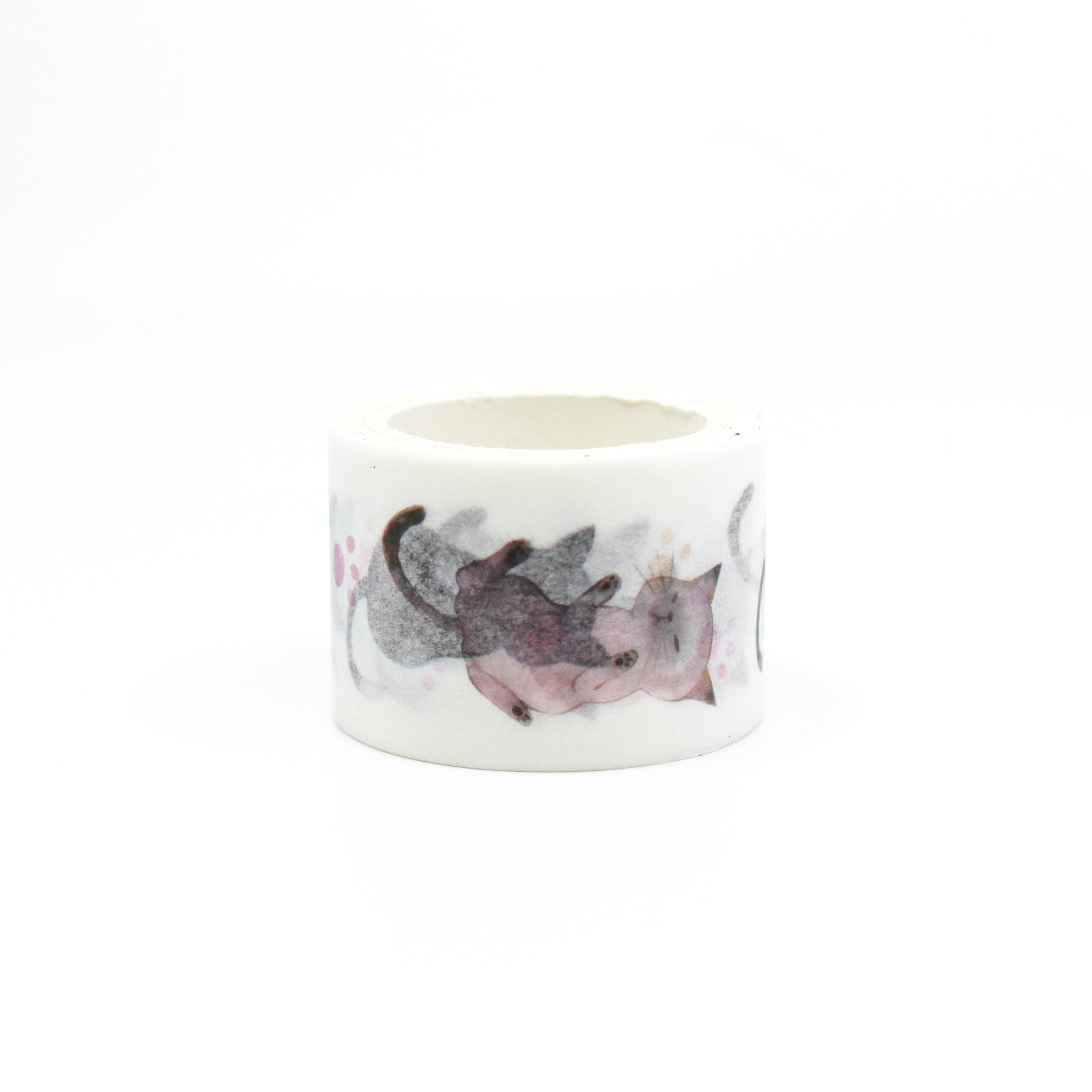 This is a pretty watercolor cats pattern washi tape from BBB Supplies Craft Shop