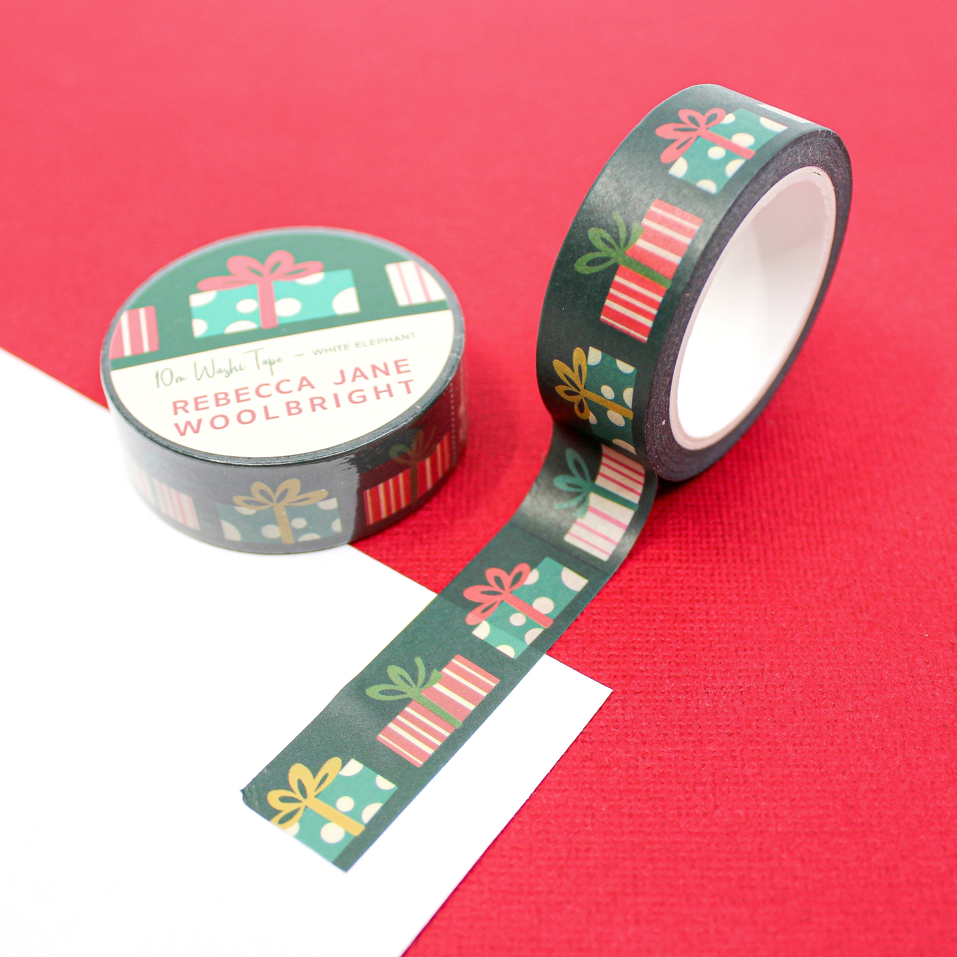 This is a colorful collections of gifts view themed washi tape from BBB Supplies Craft Shop