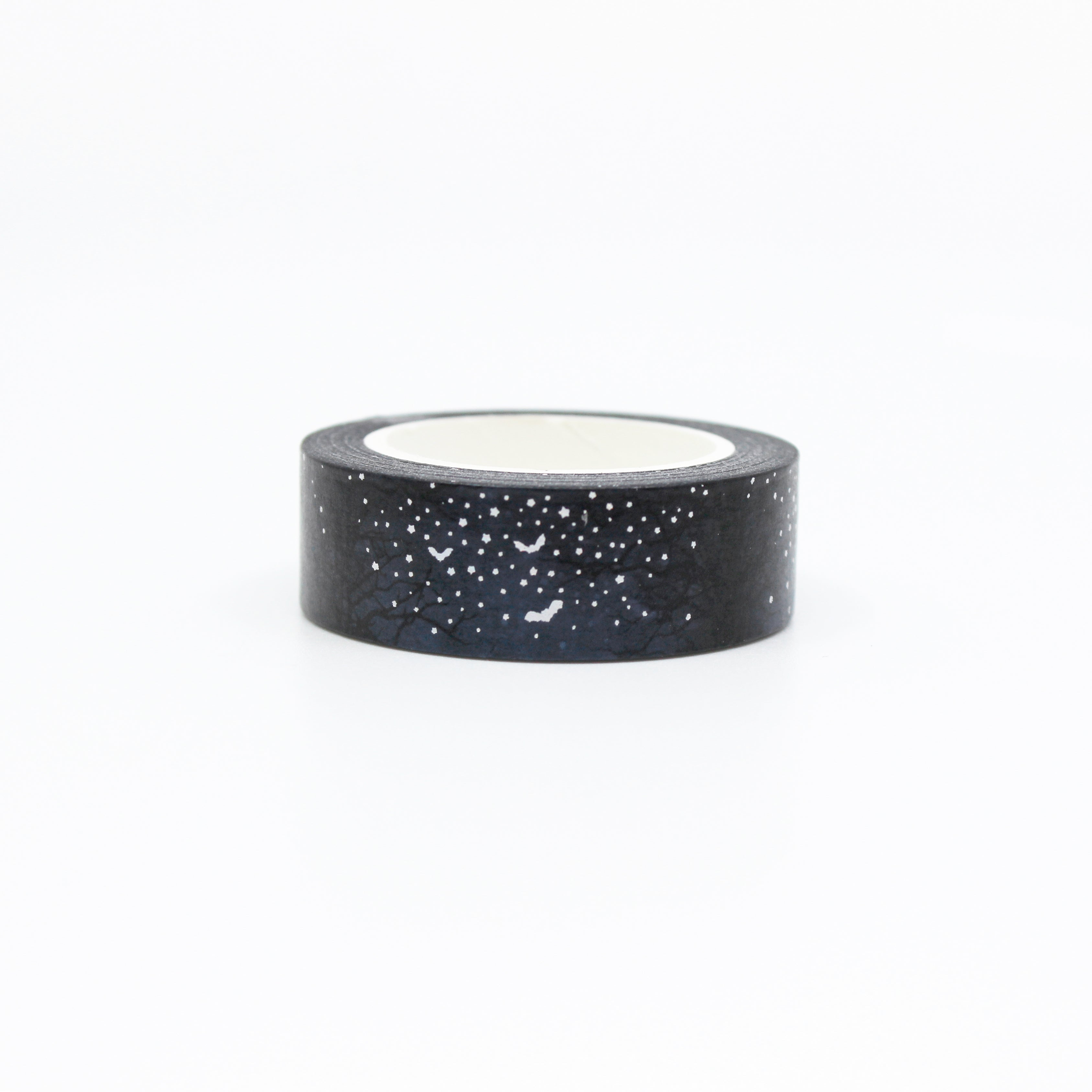 This is a flying black bats fences washi tape from BBB Supplies Craft Shop