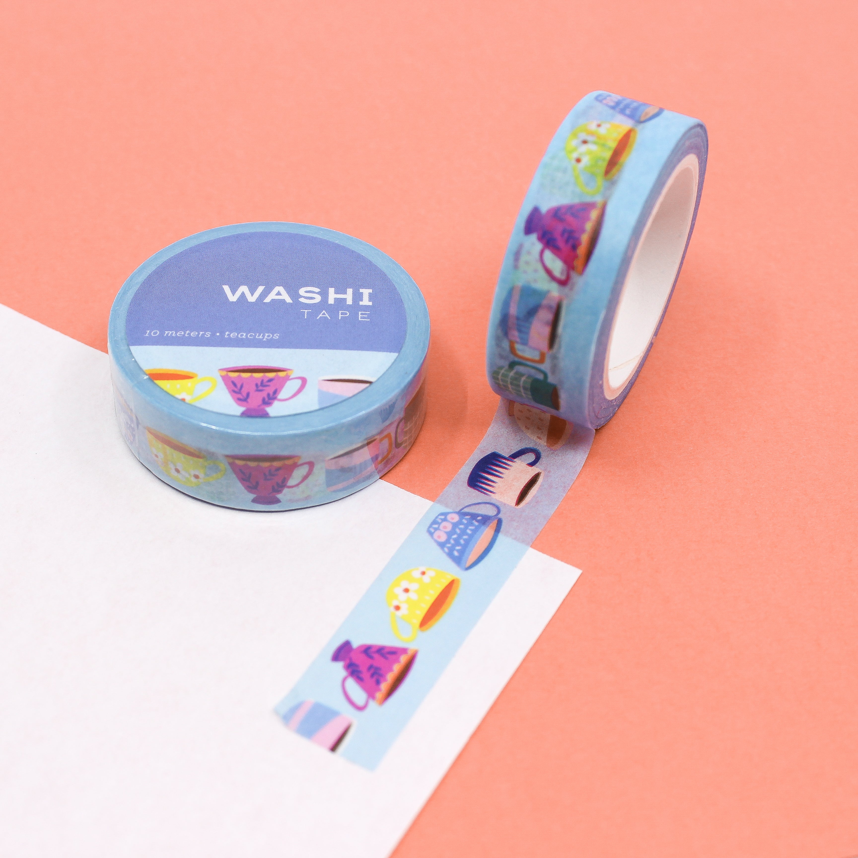 This is a different design of teacups themed washi tape from BBB Supplies Craft Shop