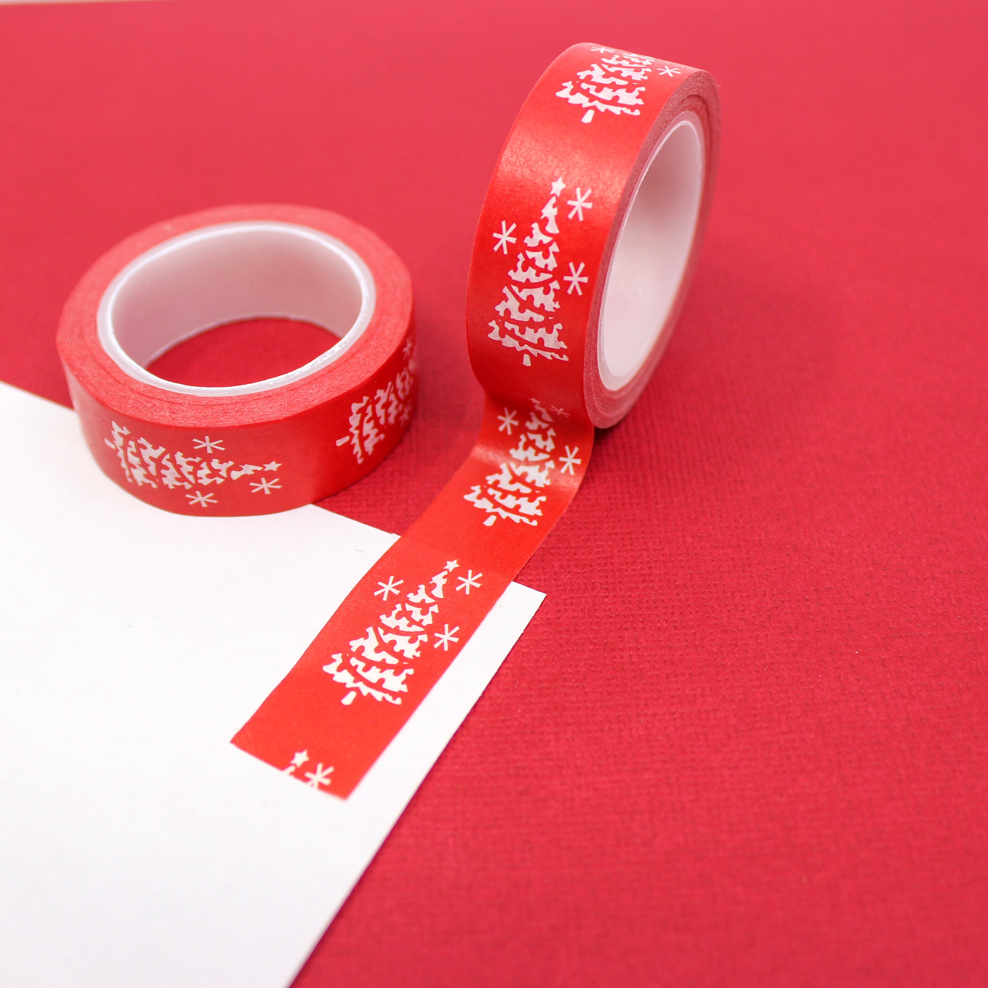 This is a Holiday swirl Christmas tree washi tape from BBB Supplies Craft Shop