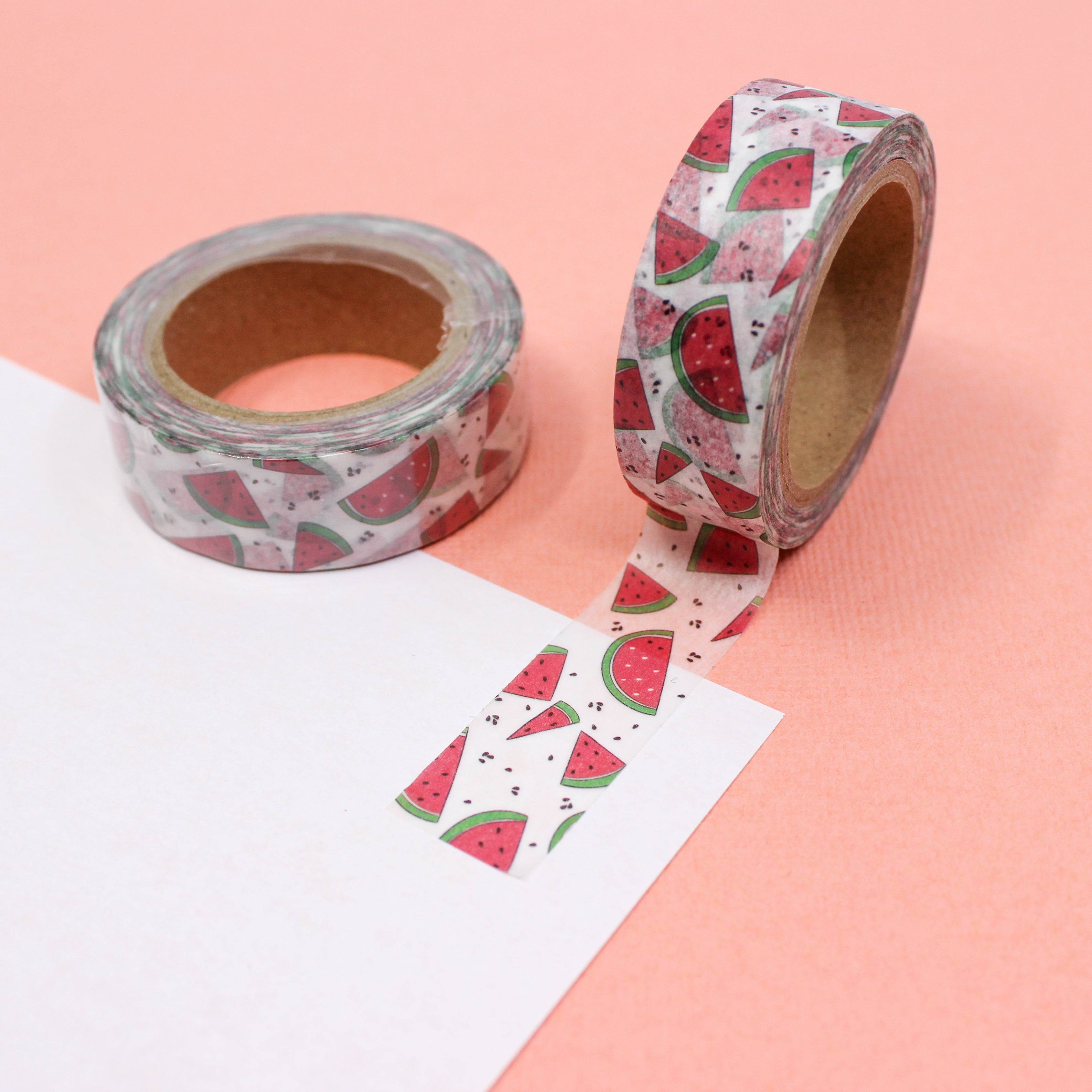 This is a watermelon tropical fruit collections pattern washi tape from BBB Supplies Craft Shop
