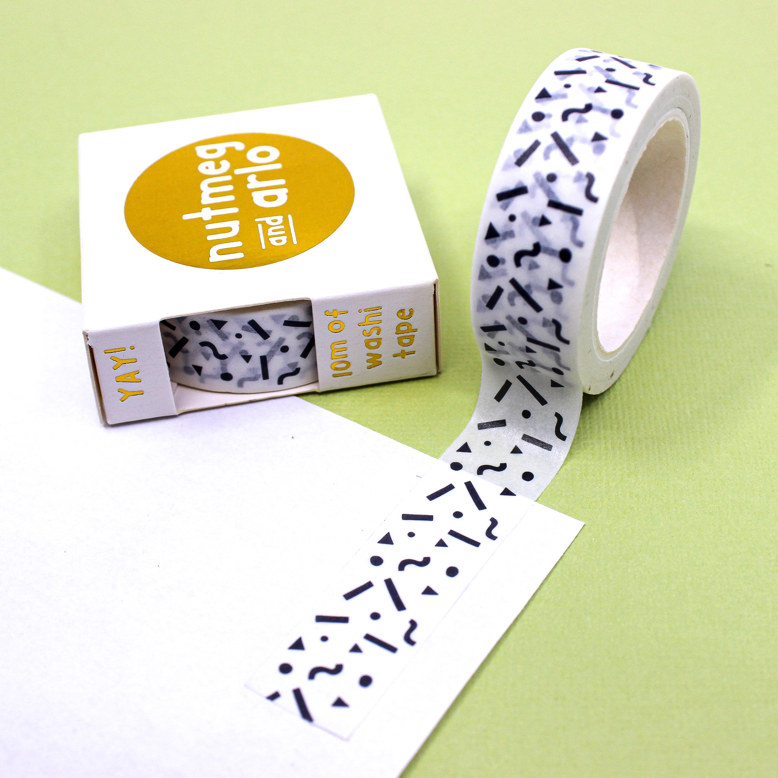This is a thin black squiggles view themed washi tape from BBB Supplies Craft Shop