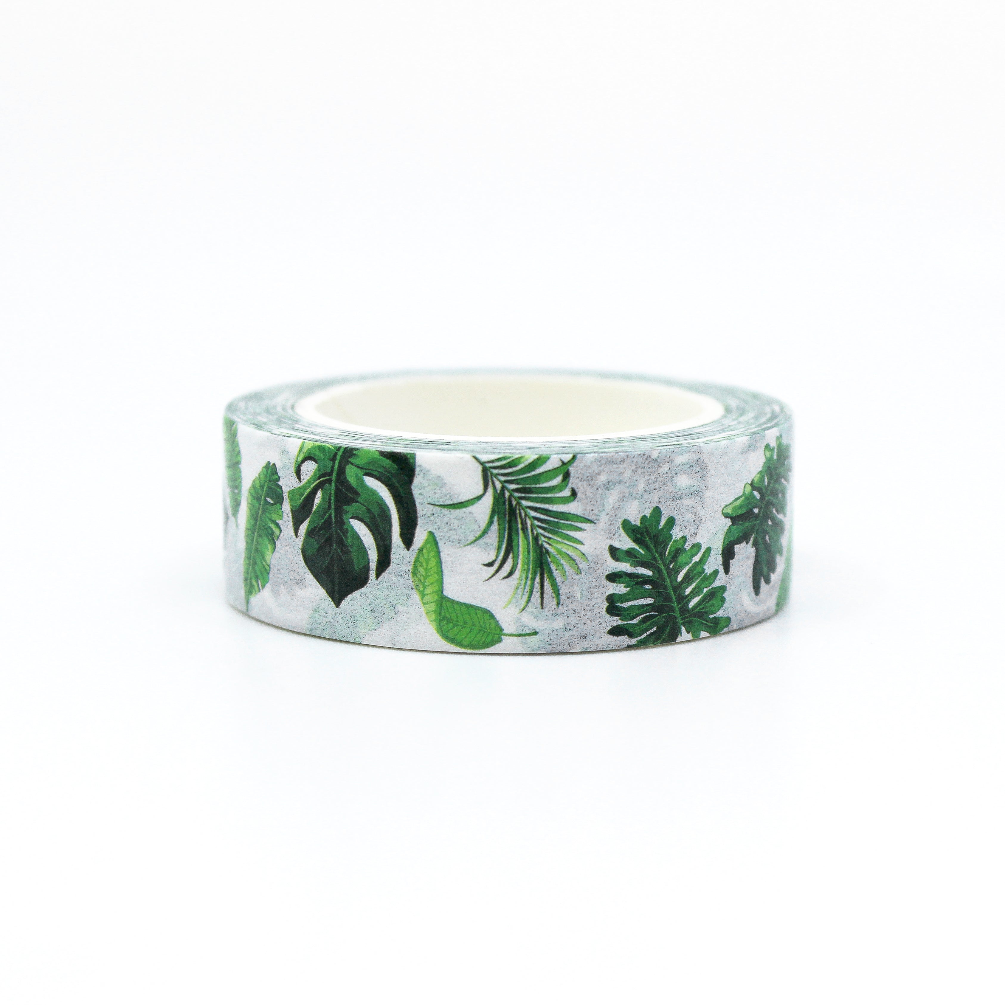 This is a a green monstera leaf washi tape from BBB Supplies Craft Shop