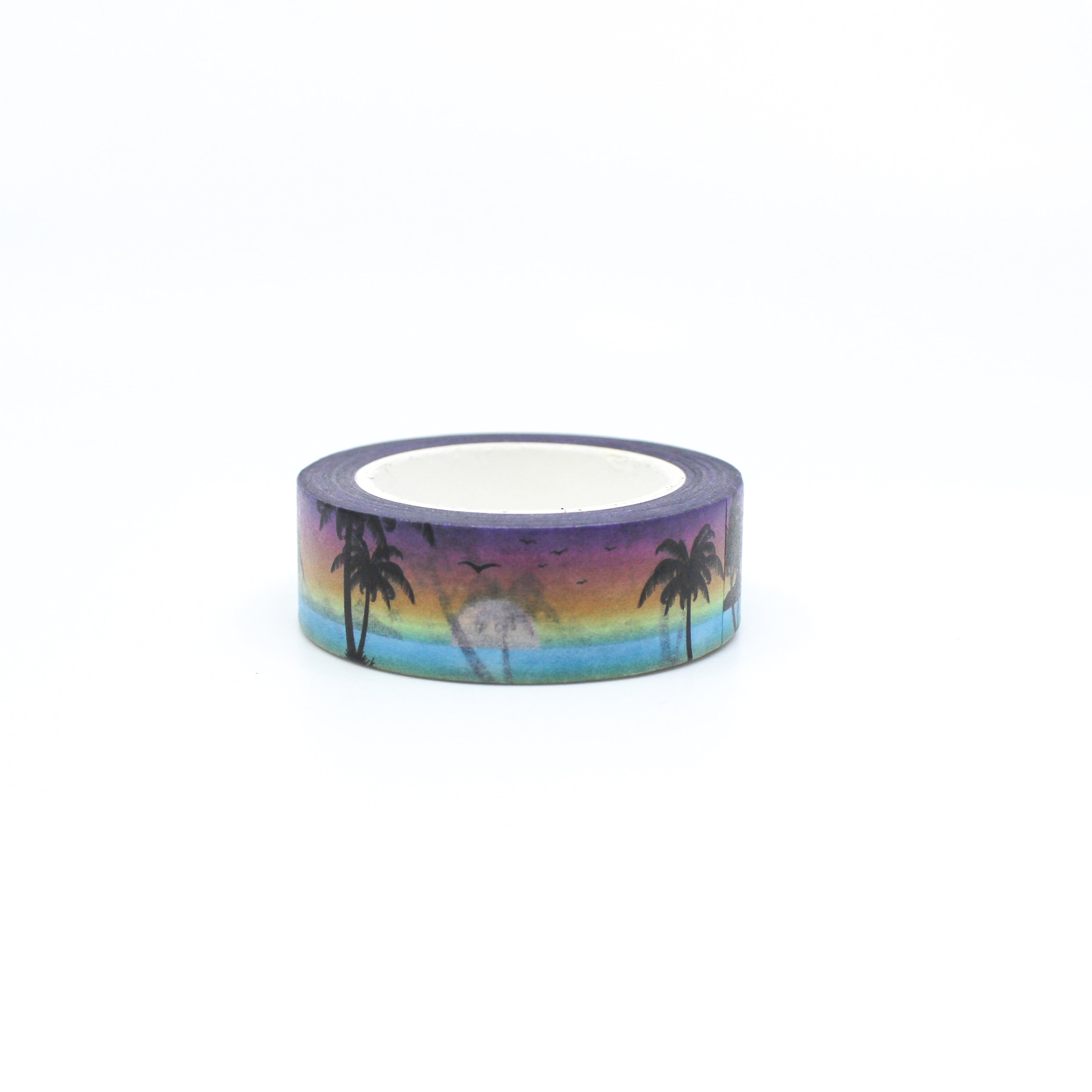 This is a sunset beach side scenes washi tape from BBB Supplies Craft Shop