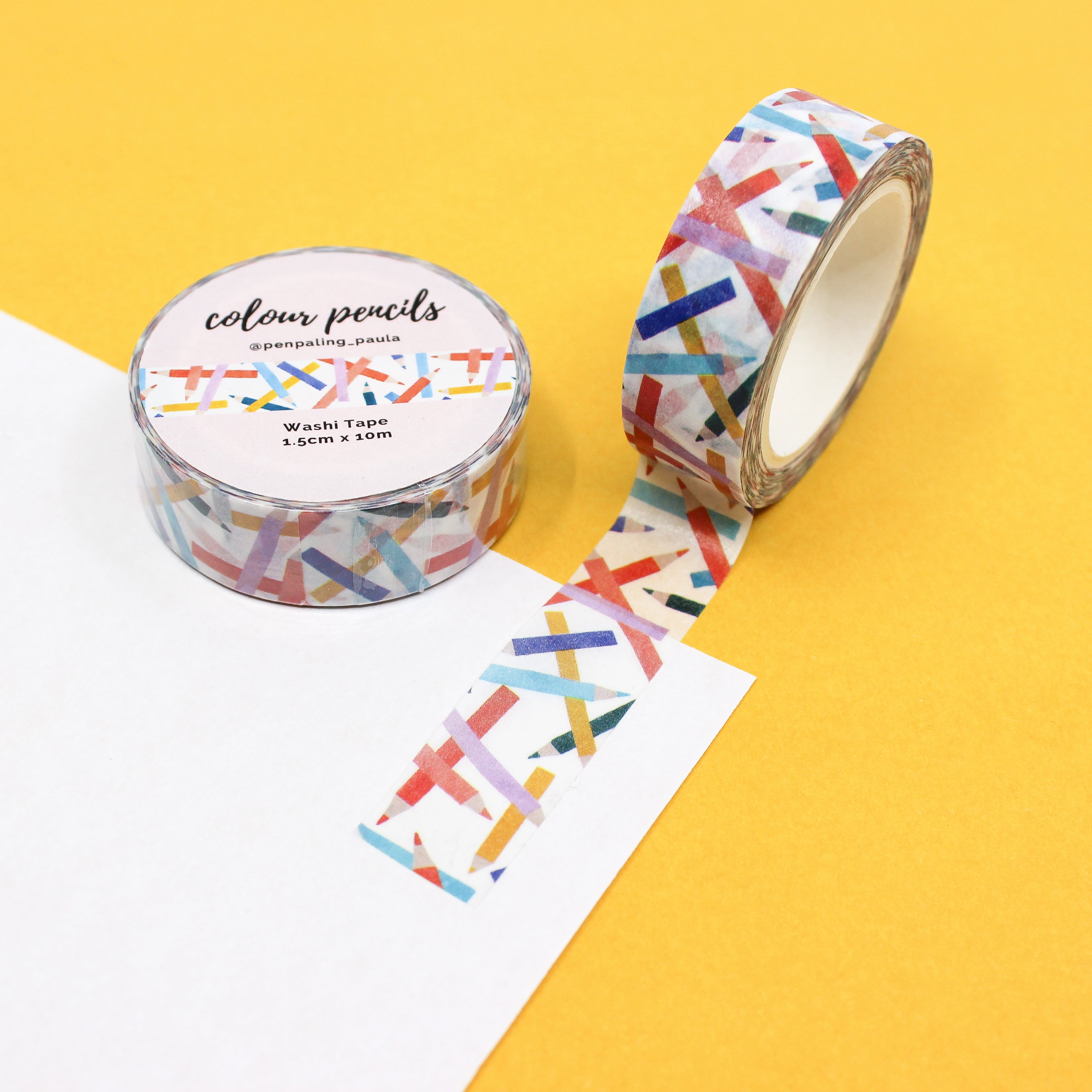 This is a colorful pencils themed washi tape from BBB Supplies Craft Shop