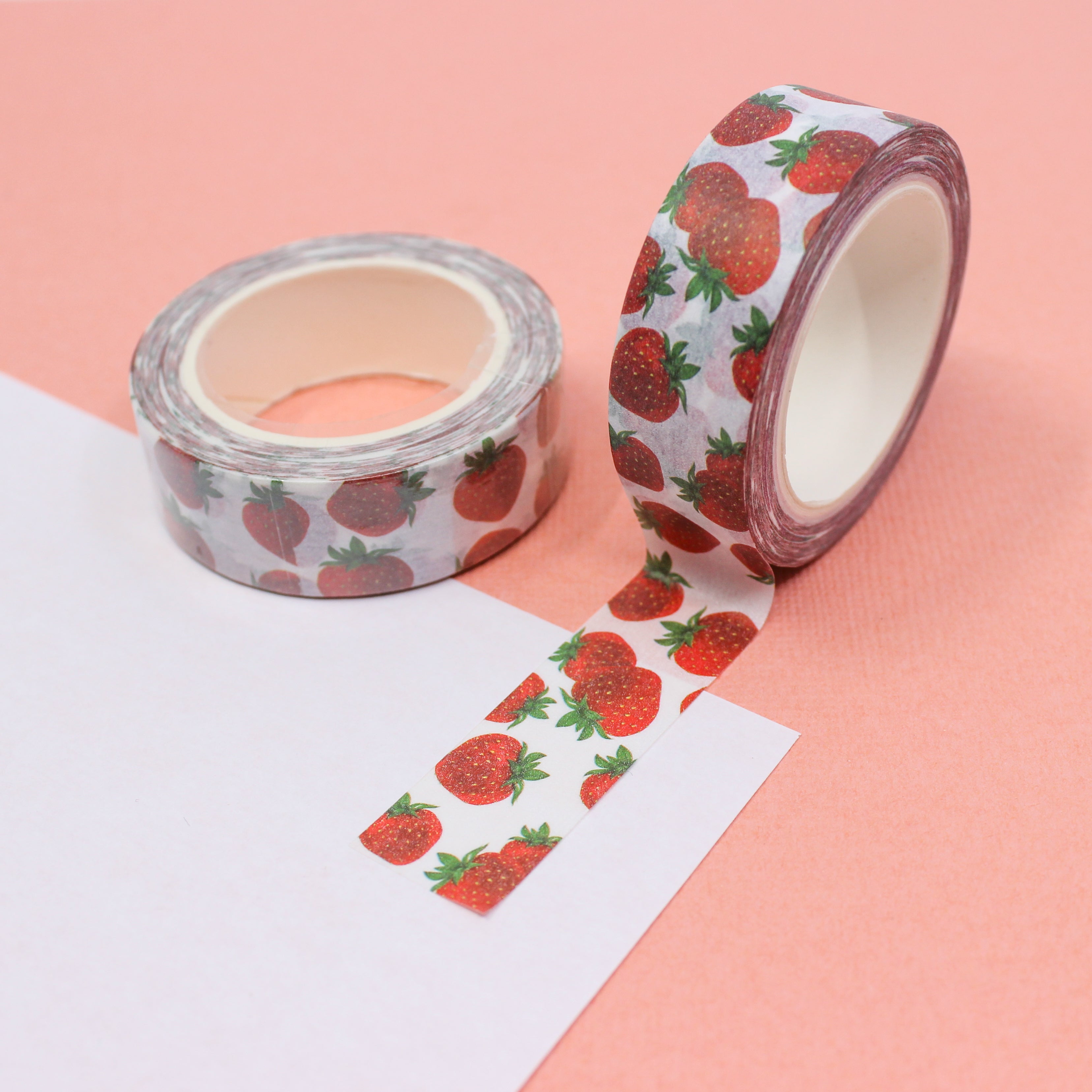 This is a strawberry tropical fruit collections pattern washi tape from BBB Supplies Craft Shop