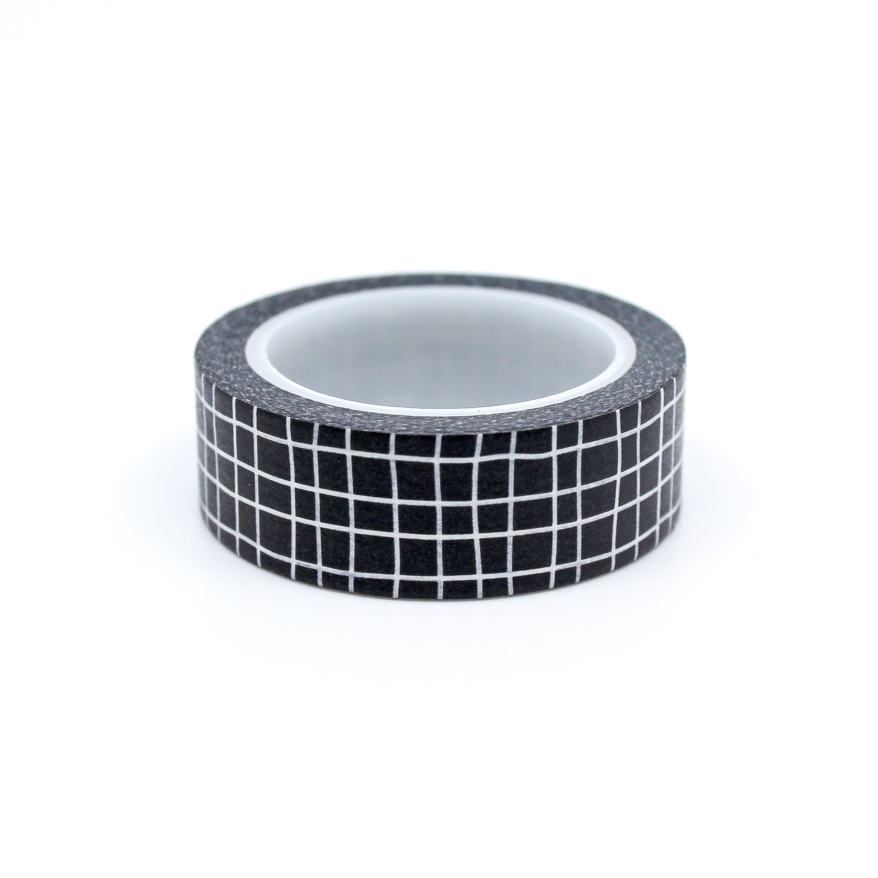 This is a full pattern repeat view of black modern grid washi tape BBB Supplies Craft Shop