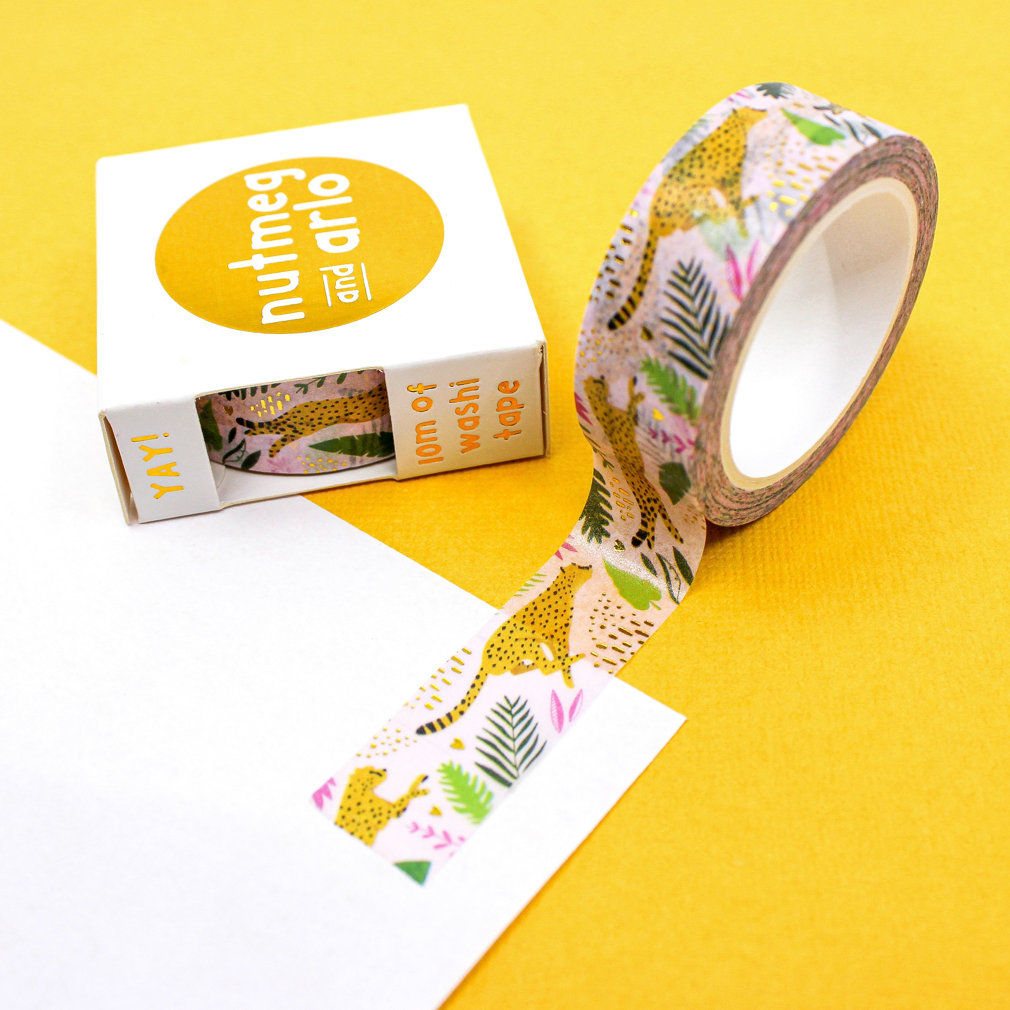 This is a running leopard washi tape from BBB Supplies Craft Shop