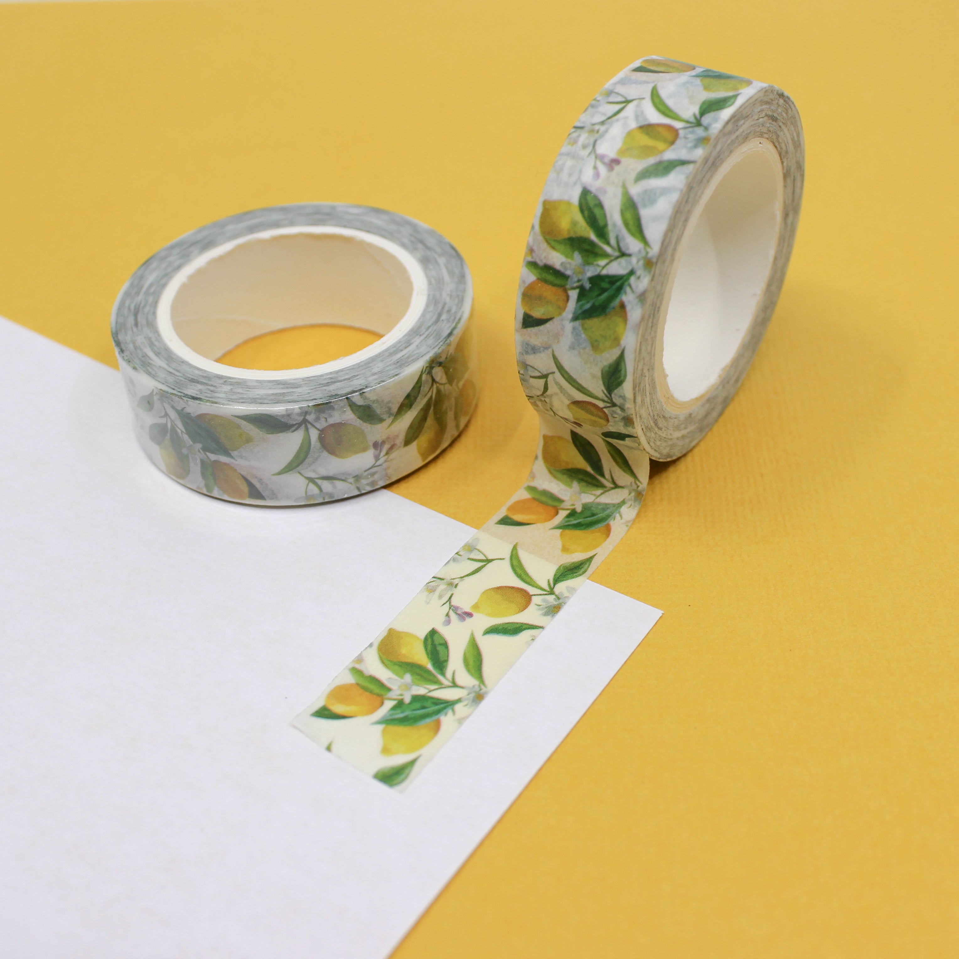 This is a lemon tropical fruit collections pattern washi tape from BBB Supplies Craft Shop