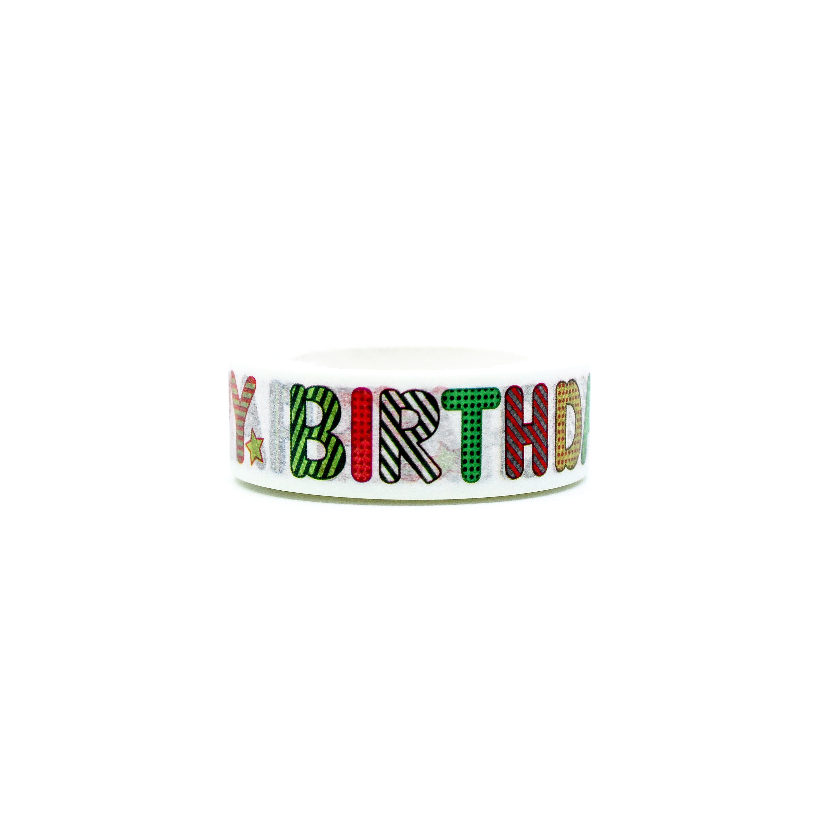 This is a greetings of Happy Birthday washi tape from BBB Supplies Craft Shop