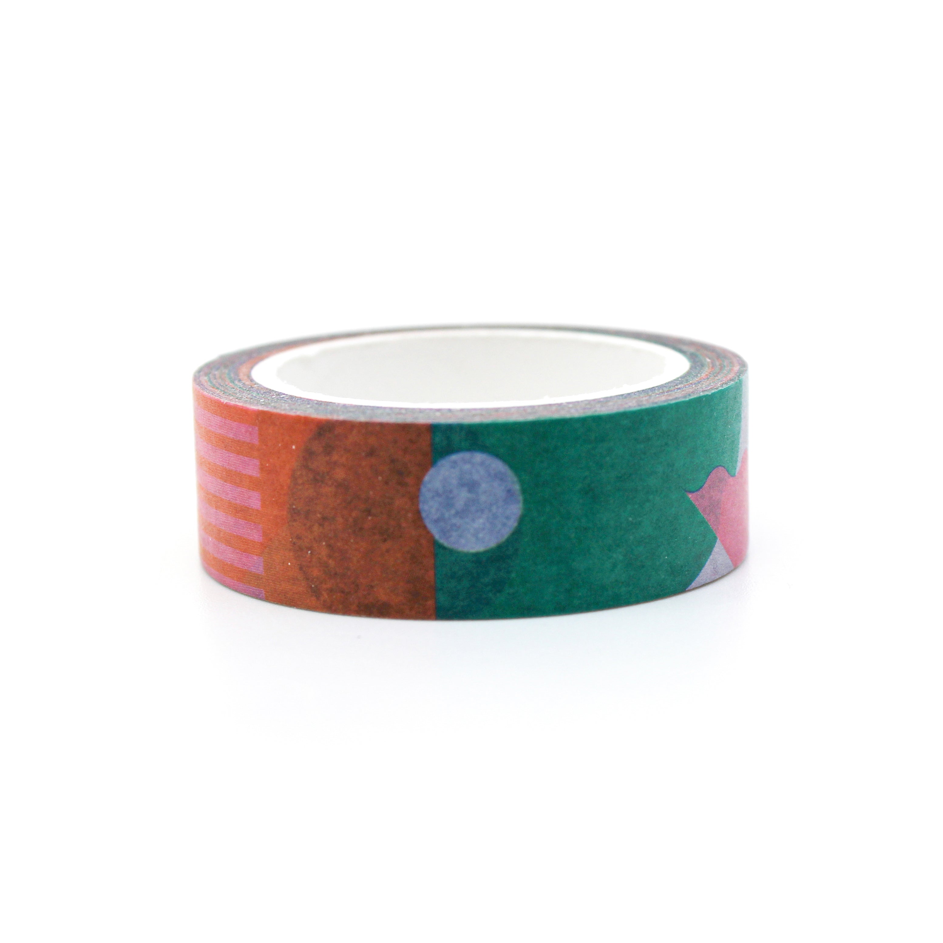 This is view of pink Miami City pattern washi tape from BBB Supplies Craft Shop