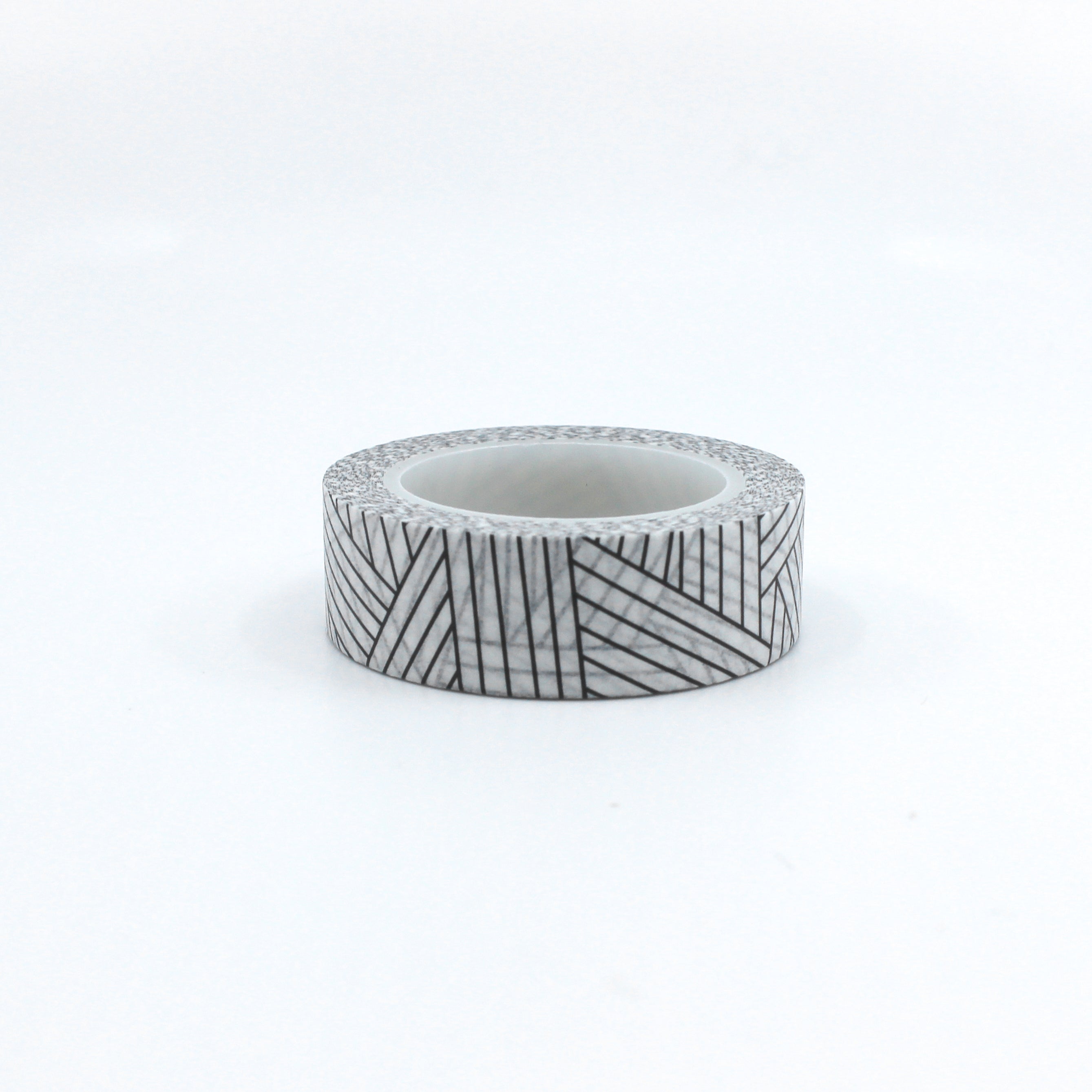 This is a cool graphic mummy wrap pattern with white background washi tape from BBB Supplies Craft Shop