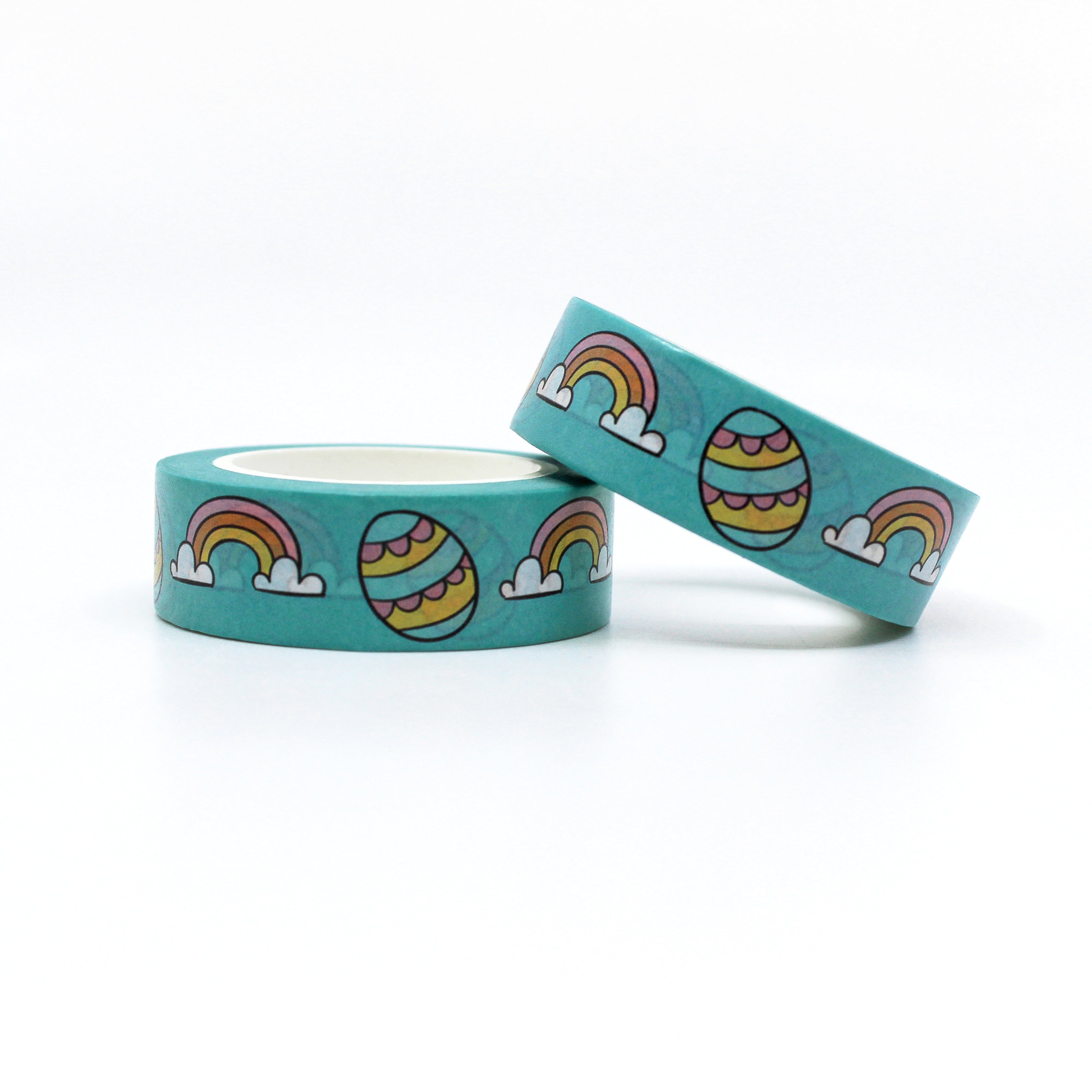 This is a roll of Eater Egg hunts and colorful rainbow washi tapes from BBB Supplies Craft Shop