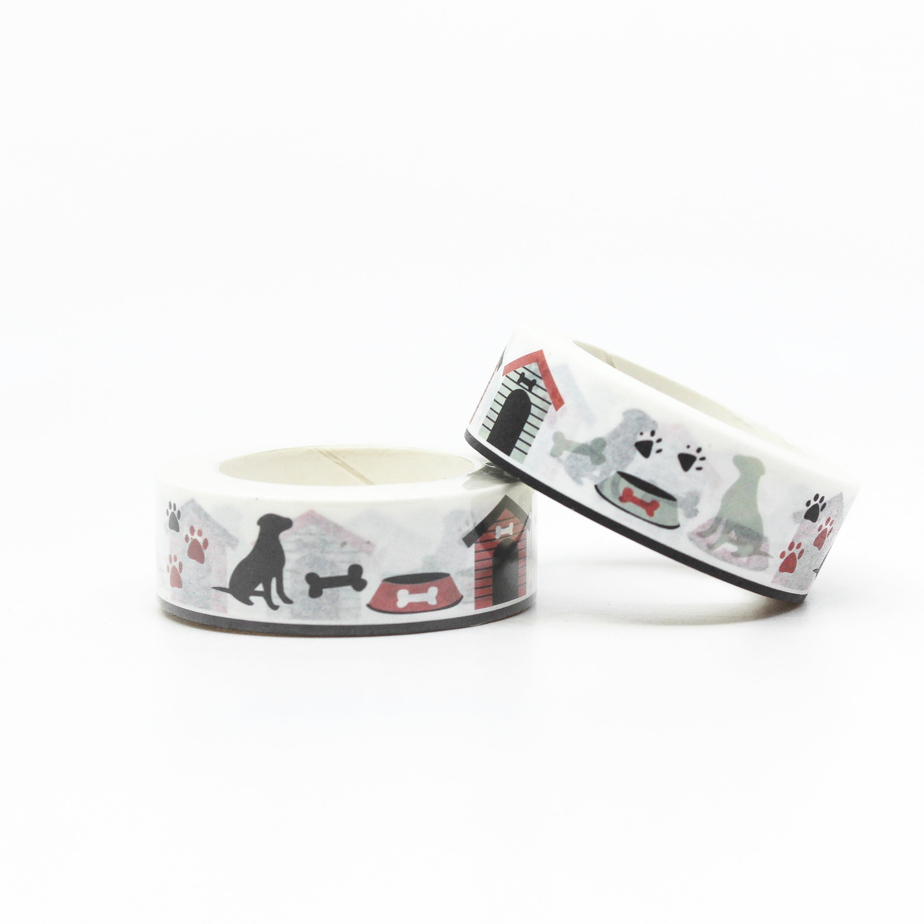 This is a cute white and black dogs washi tapes from BBB Supplies Craft Shop